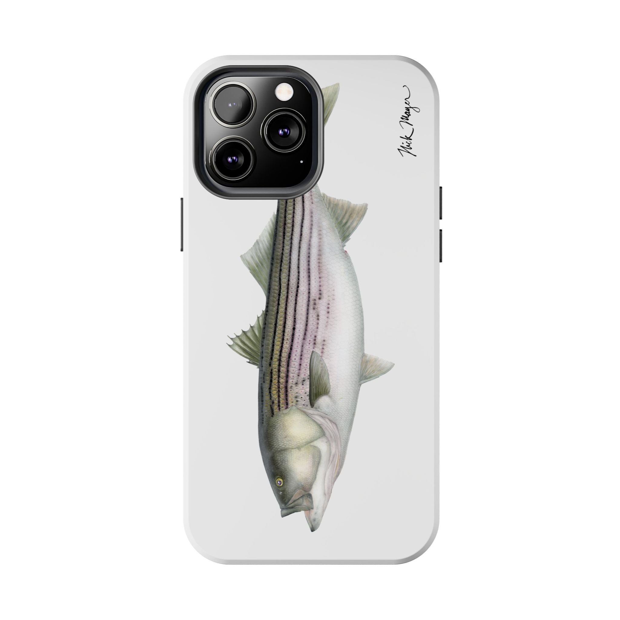 30 lb Striper White Phone Case (iPhone)