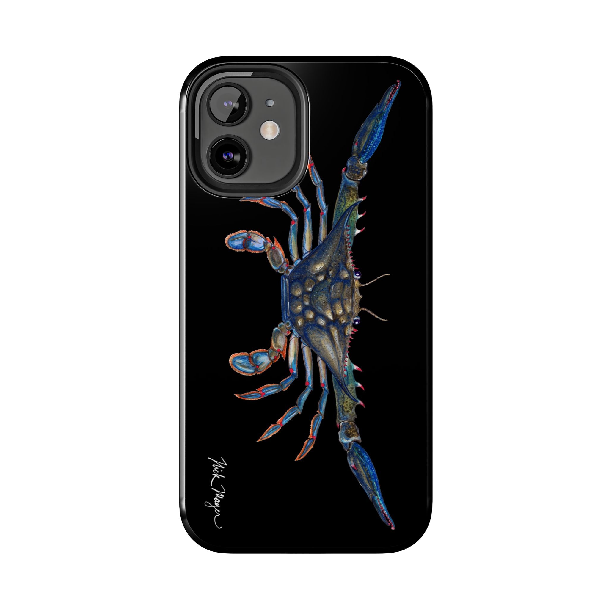 Blue Crab Black Phone Case (iPhone)