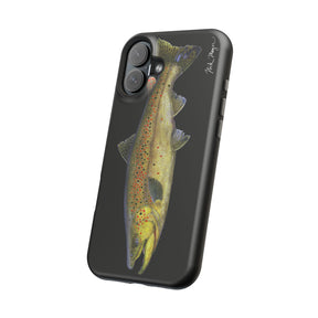 Brown Trout MagSafe Black iPhone Case