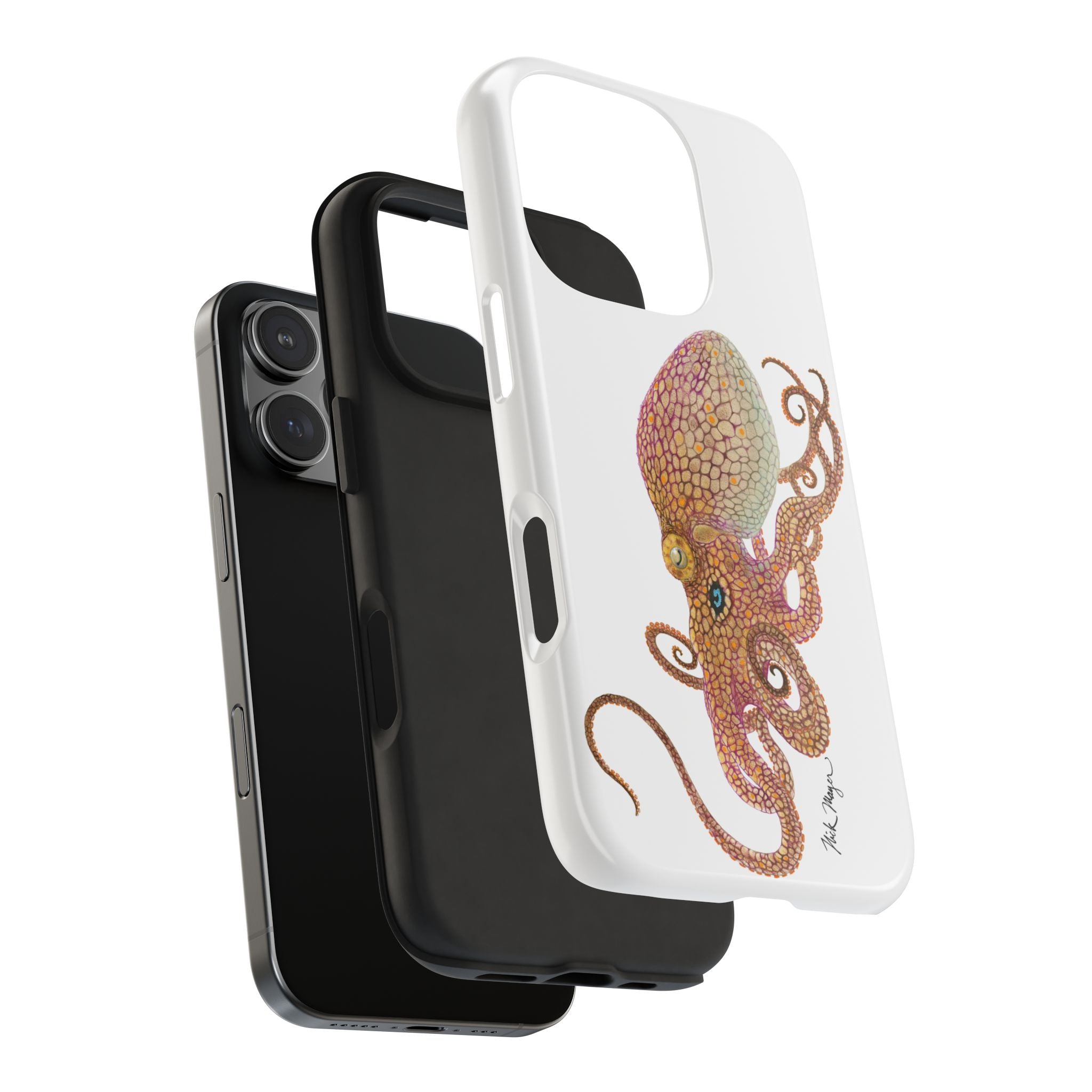 Two Spot Octopus White Phone Case (iPhone)