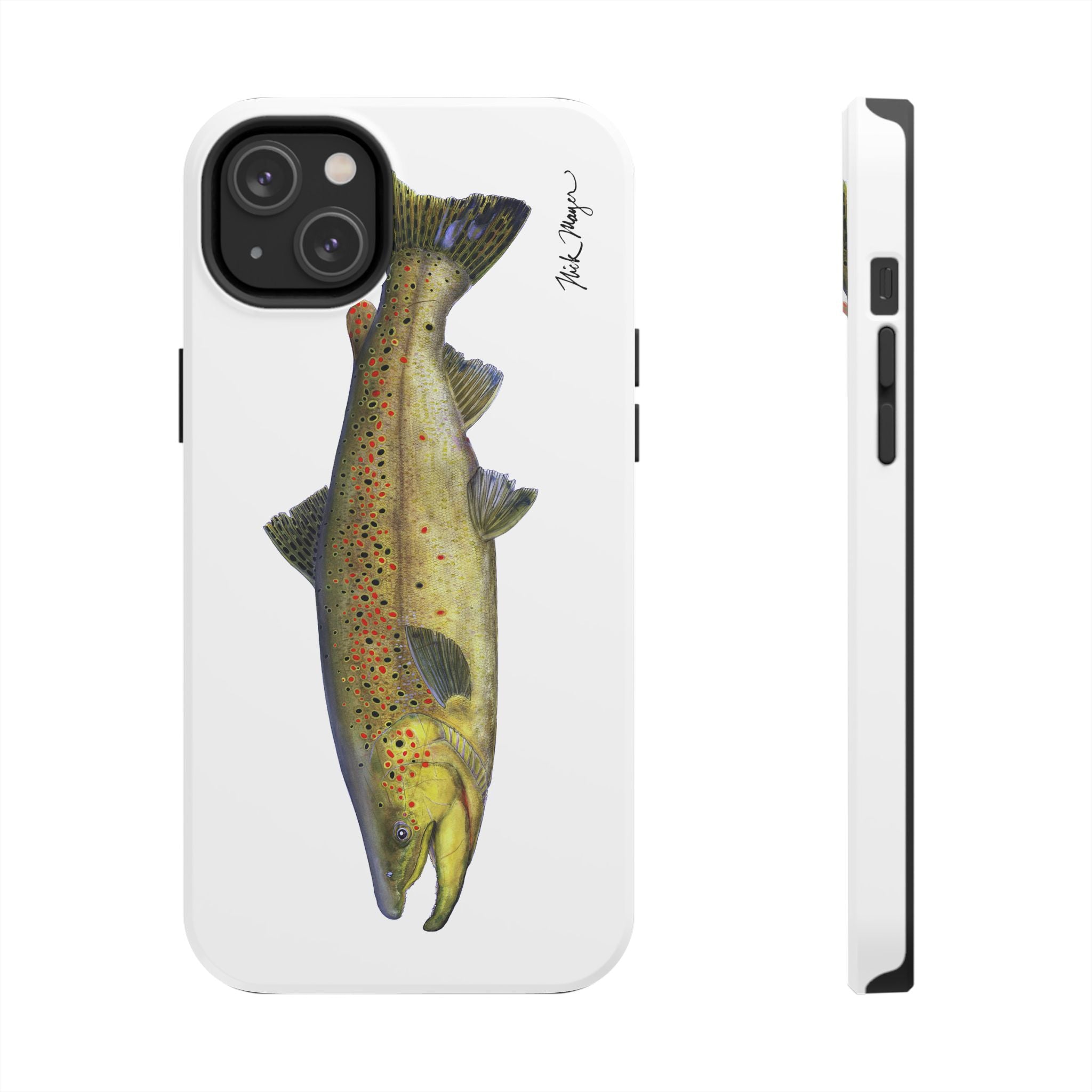 Brown Trout White Phone Case (iPhone)