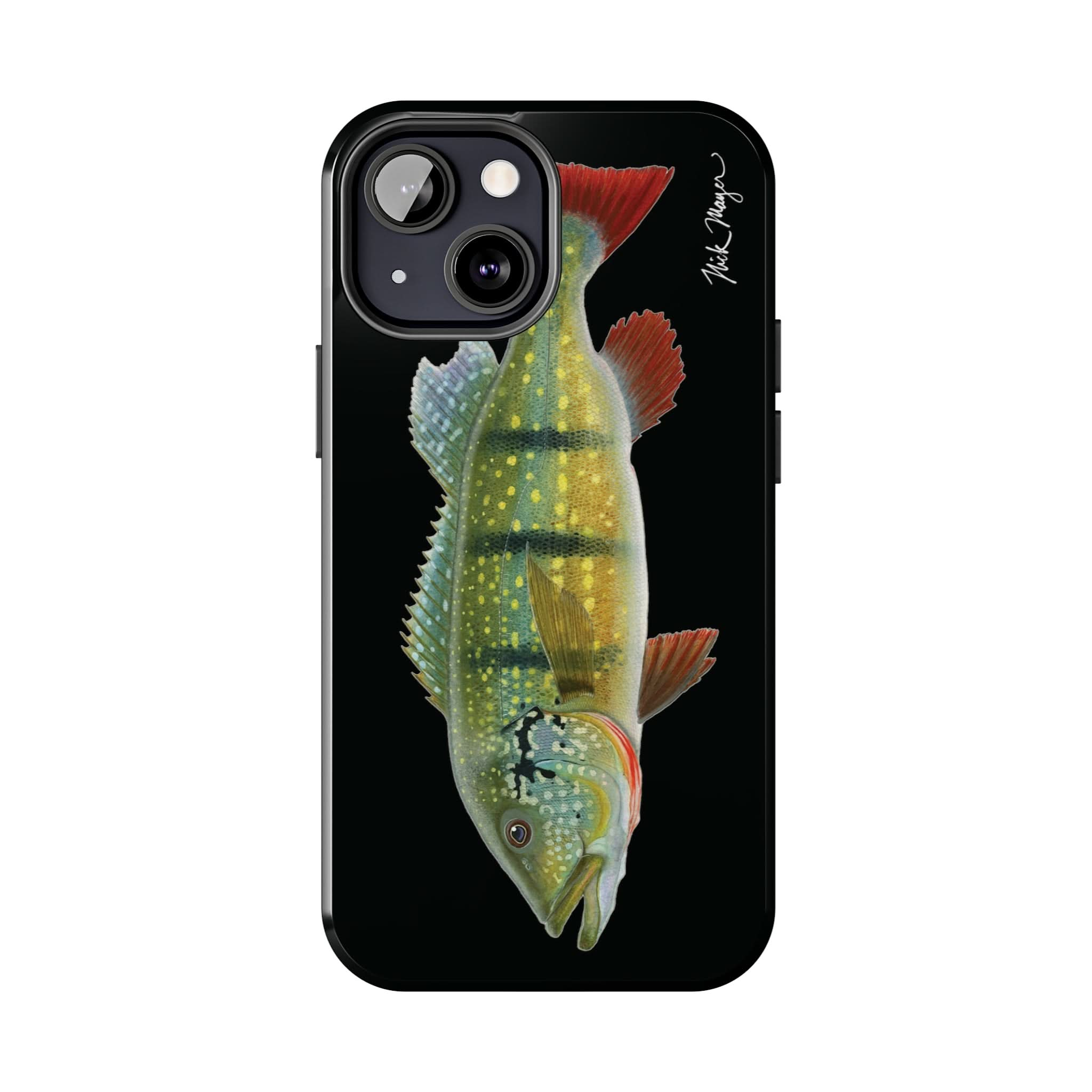 Peacock Bass Black iPhone Case