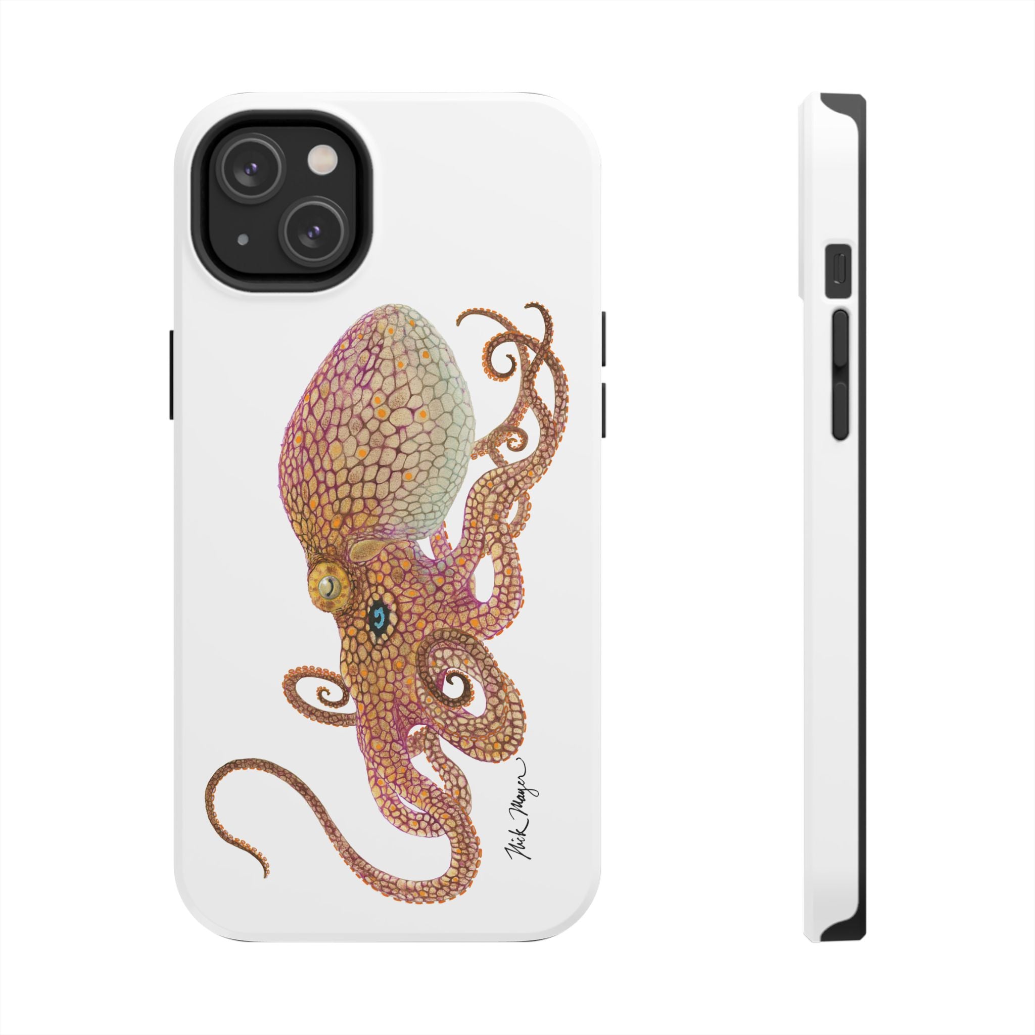 Two Spot Octopus White Phone Case (iPhone)