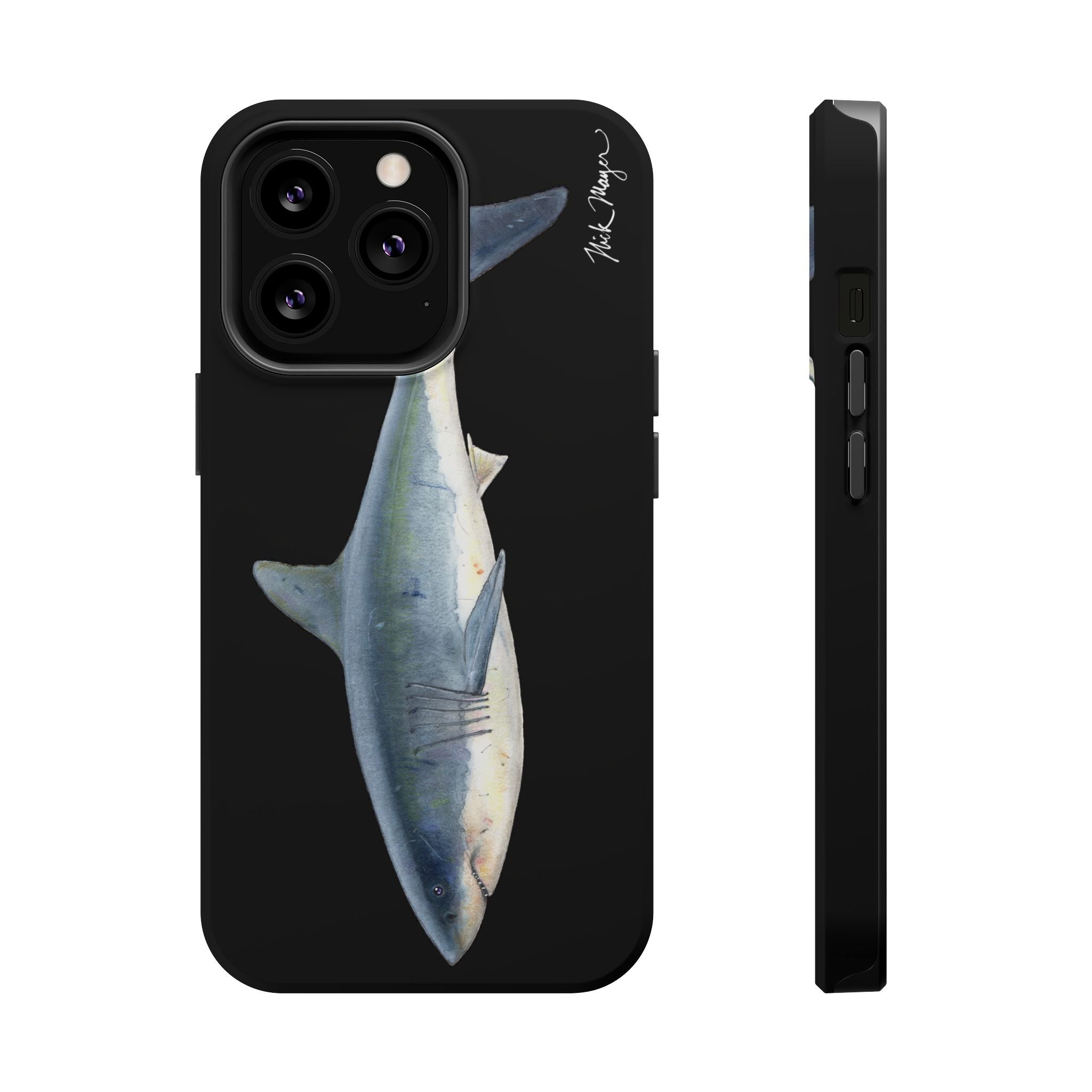 Great White Shark Black MagSafe iPhone Case