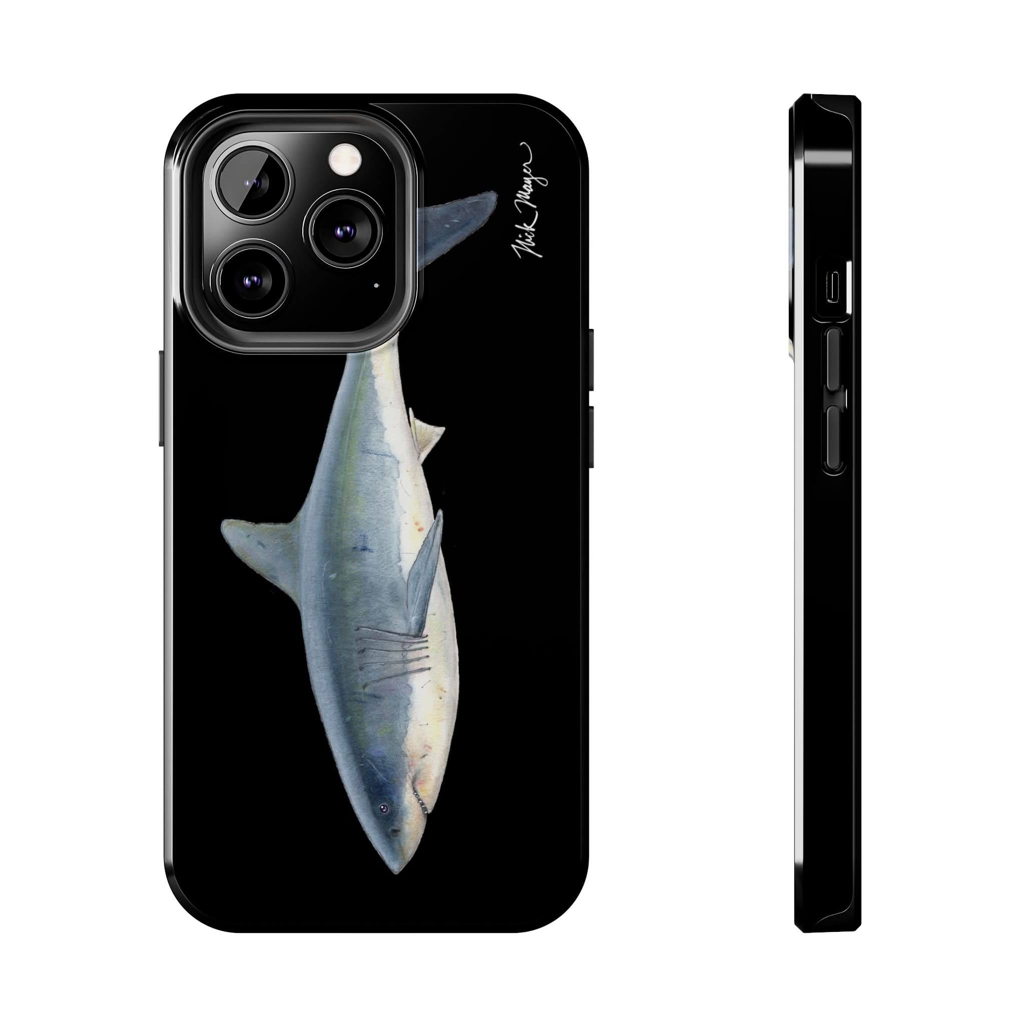 Great White Shark Black iPhone Case