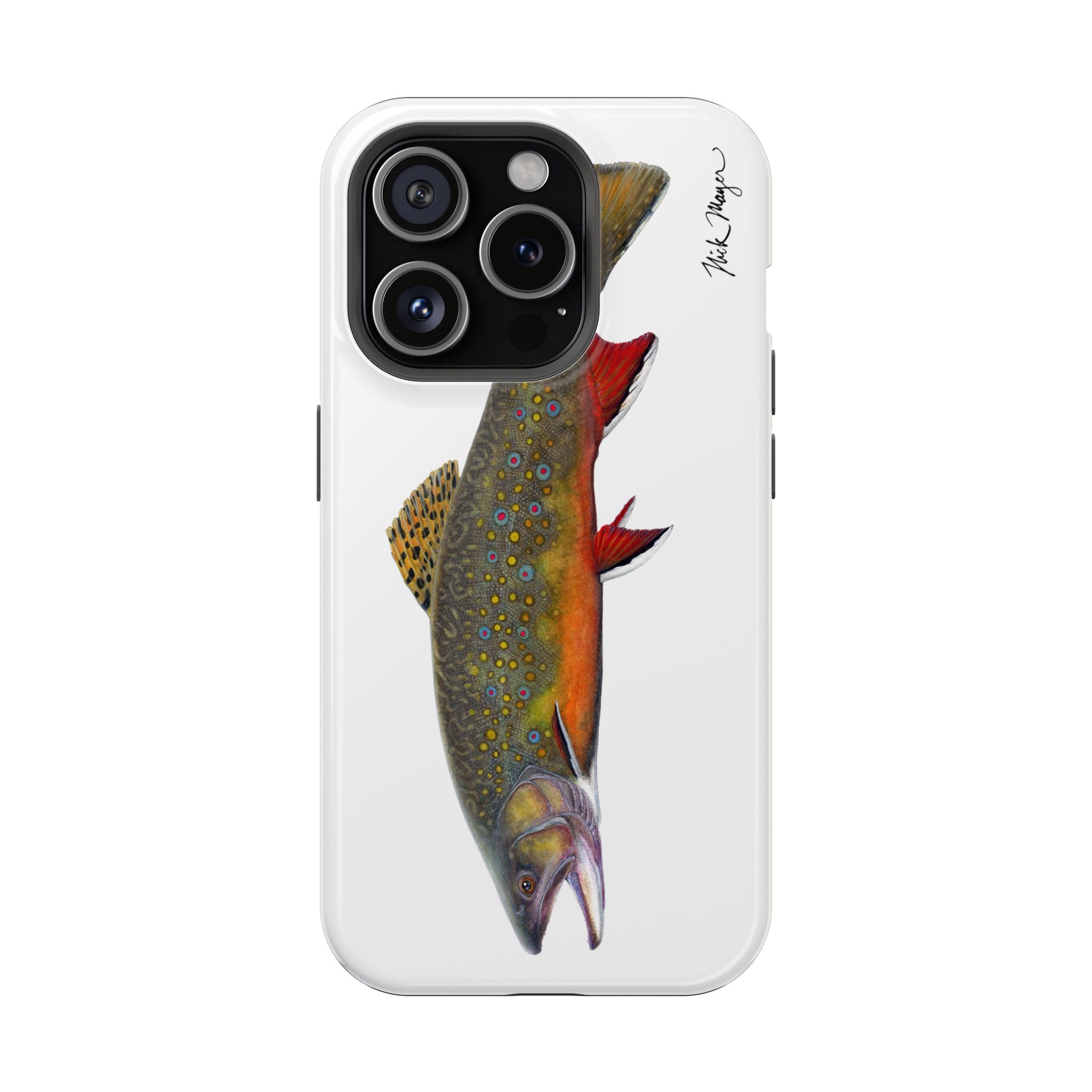 Brook Trout MagSafe White iPhone Case