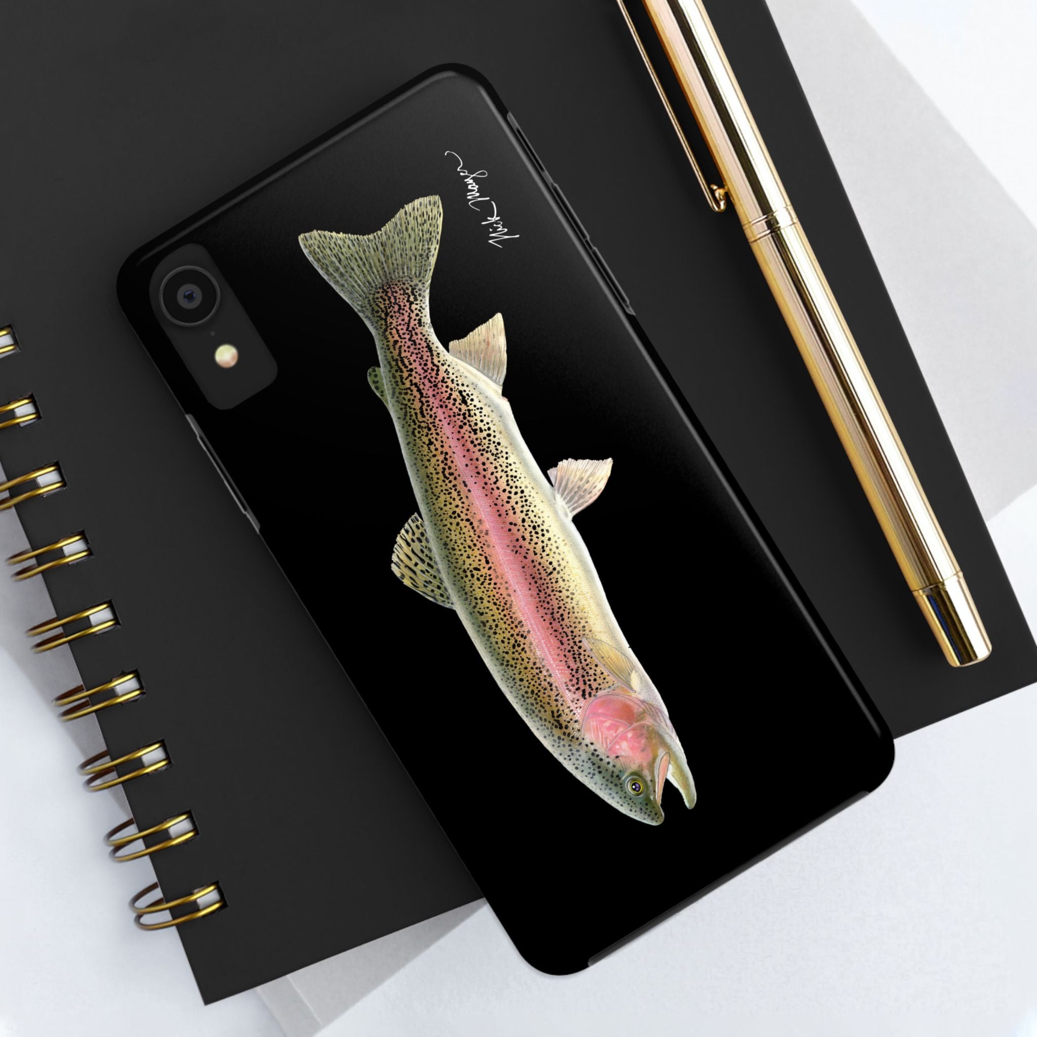 Rainbow Trout Black Phone Case (iPhone)