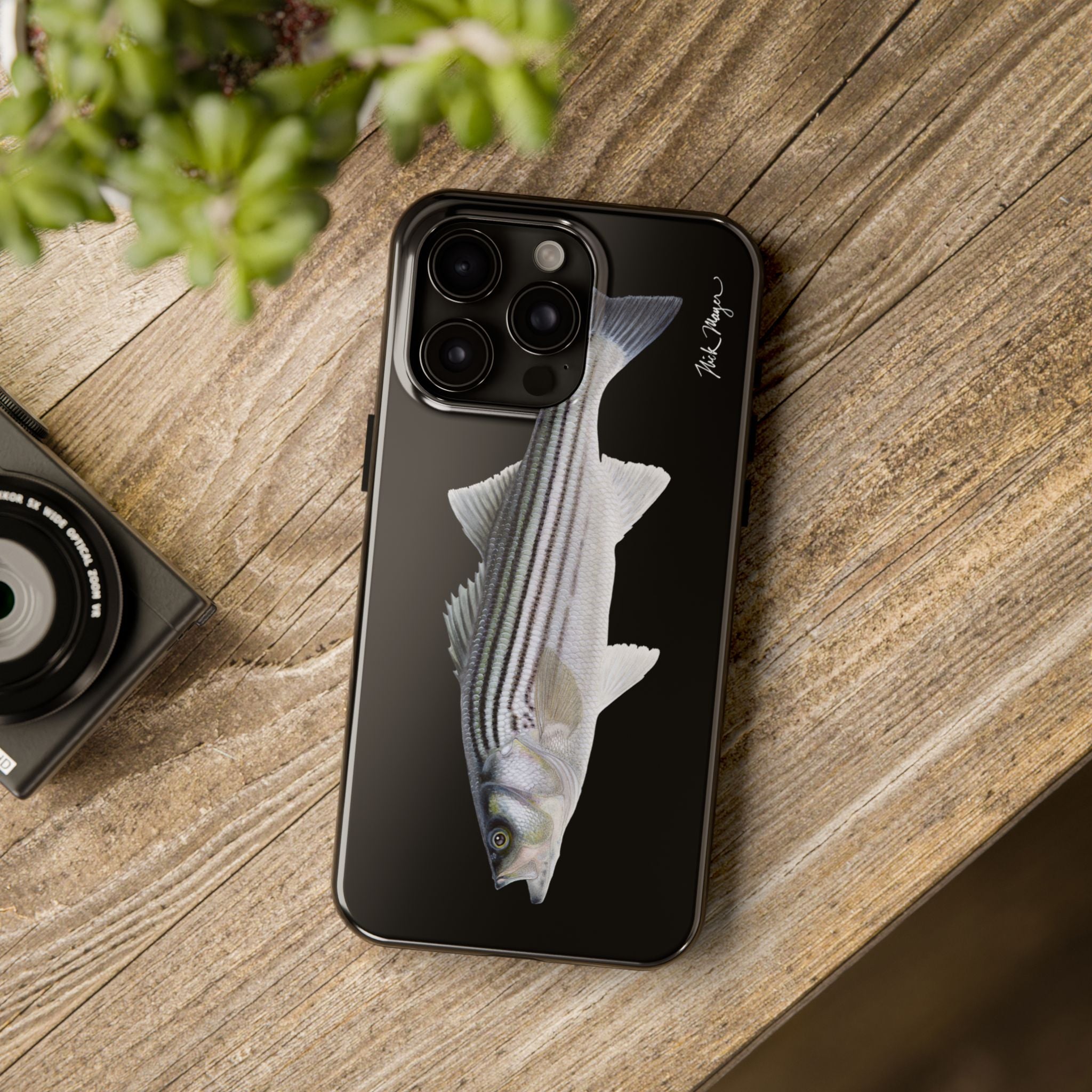 Schoolie Striper Black Phone Case (iPhone)