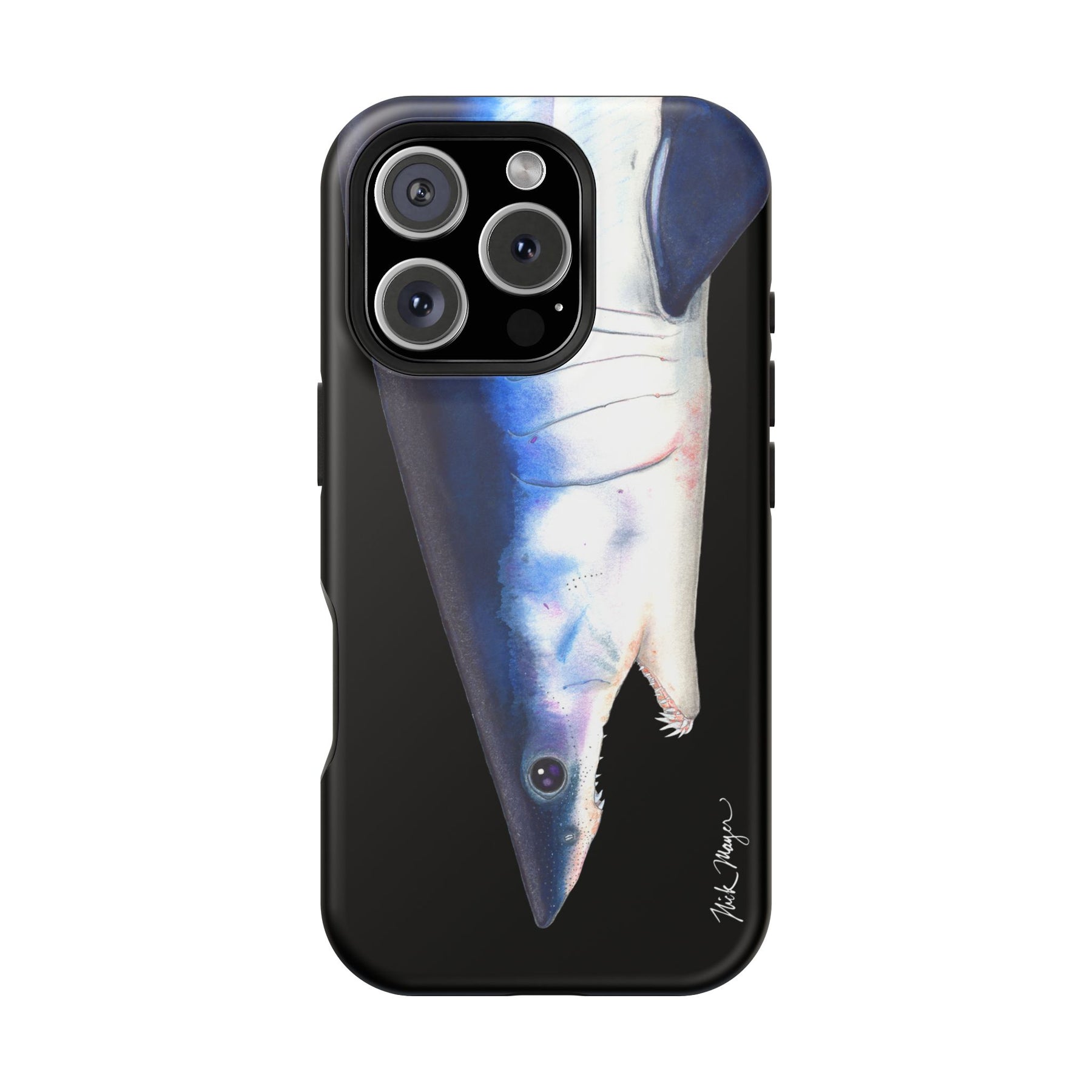 Mako Shark Face MagSafe Black iPhone Case