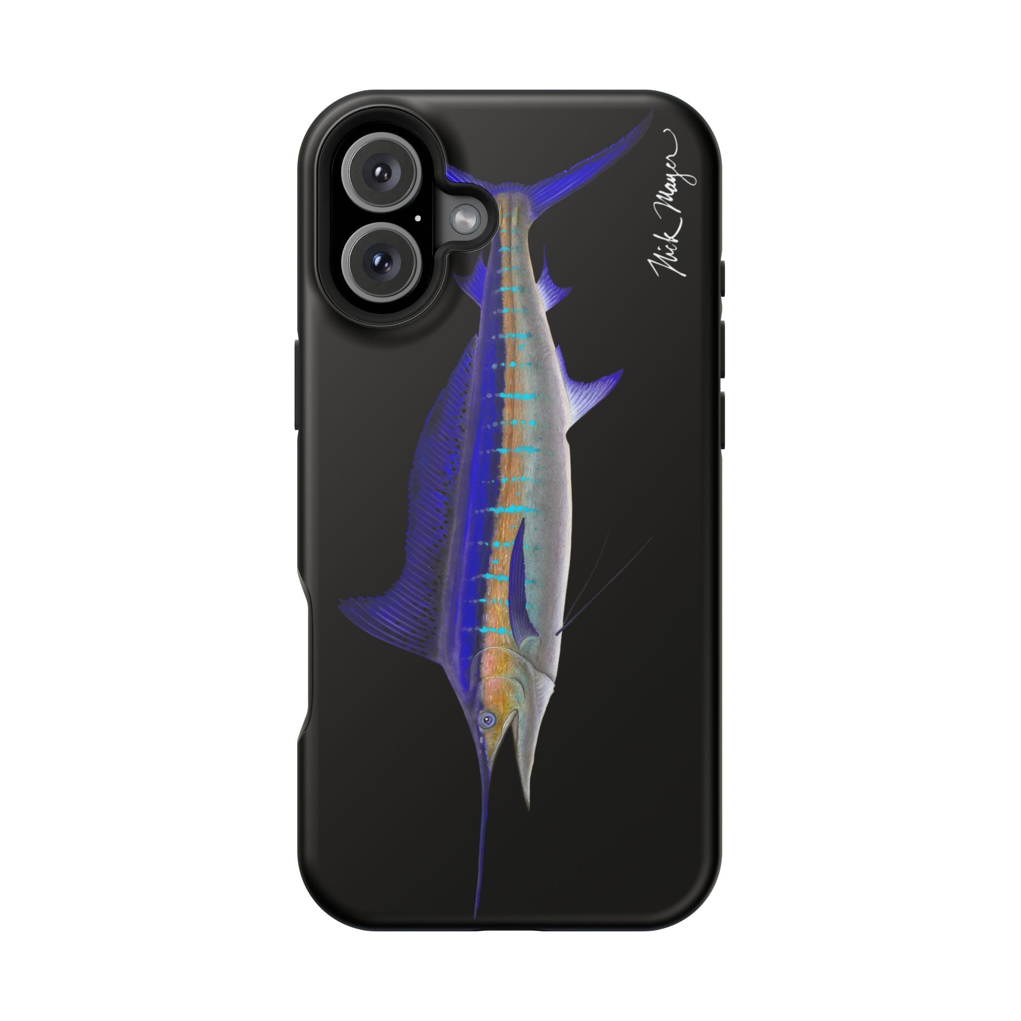 Striped Marlin MagSafe Black iPhone Case