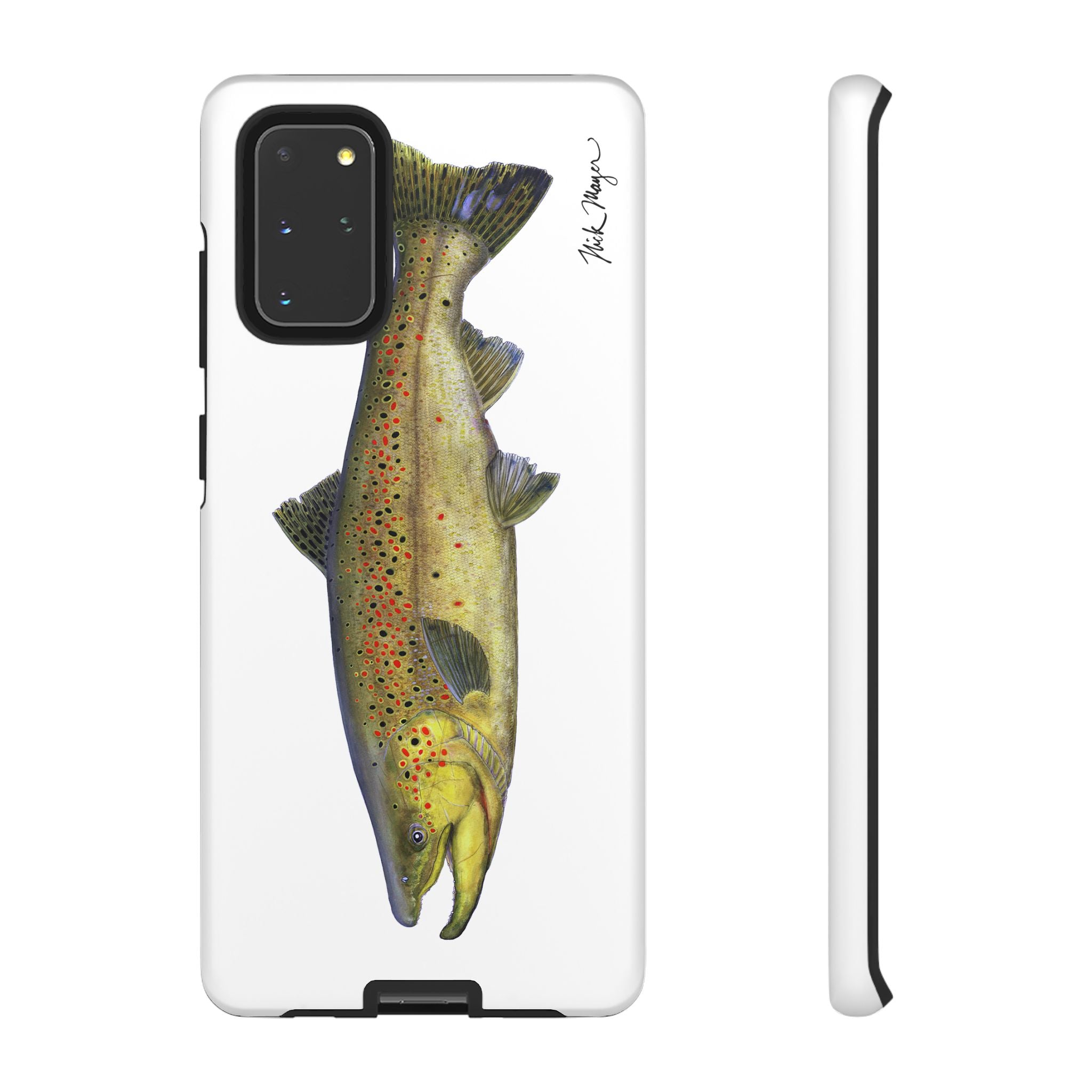 Brown Trout White Phone Case (Samsung)