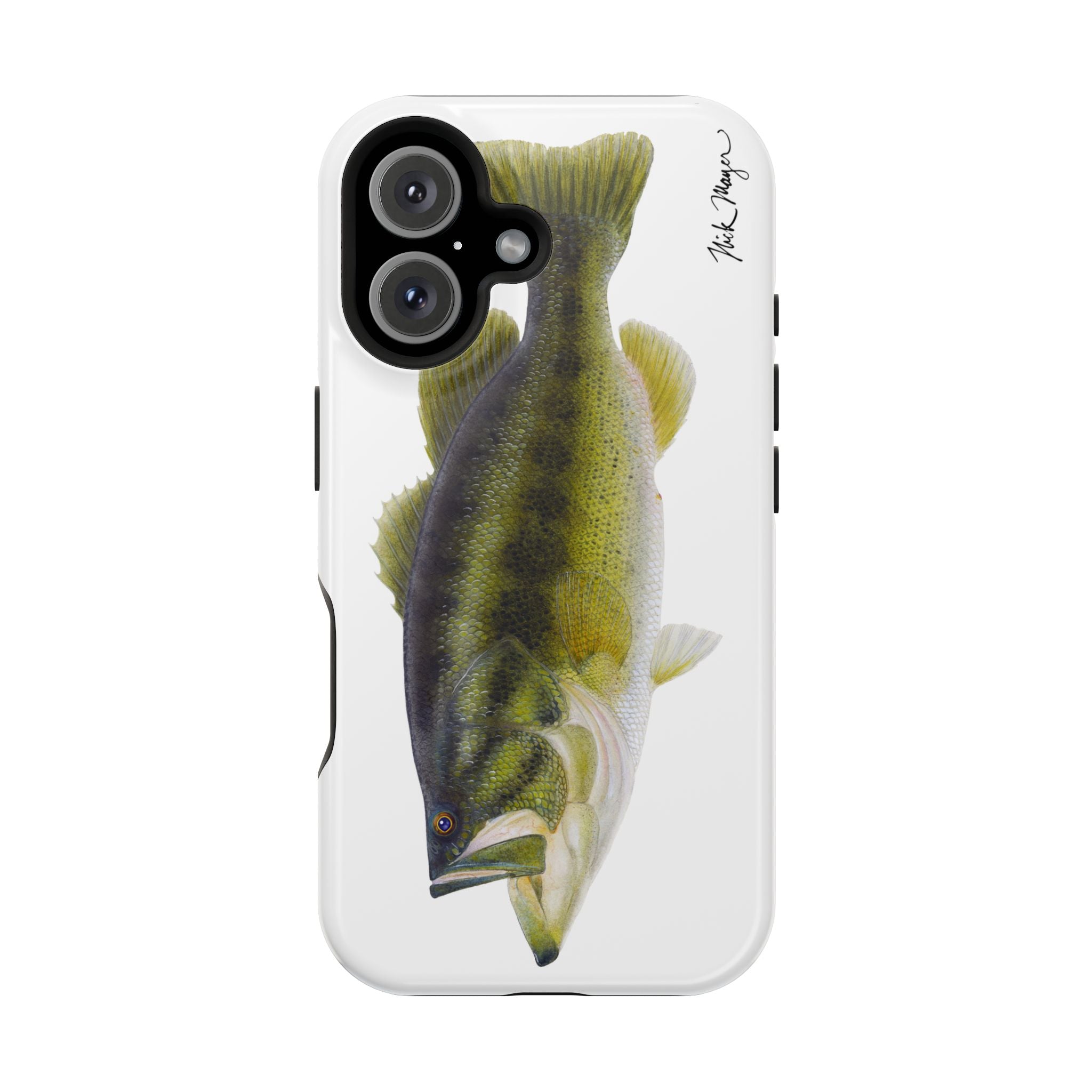 Largemouth Bass MagSafe White iPhone Case