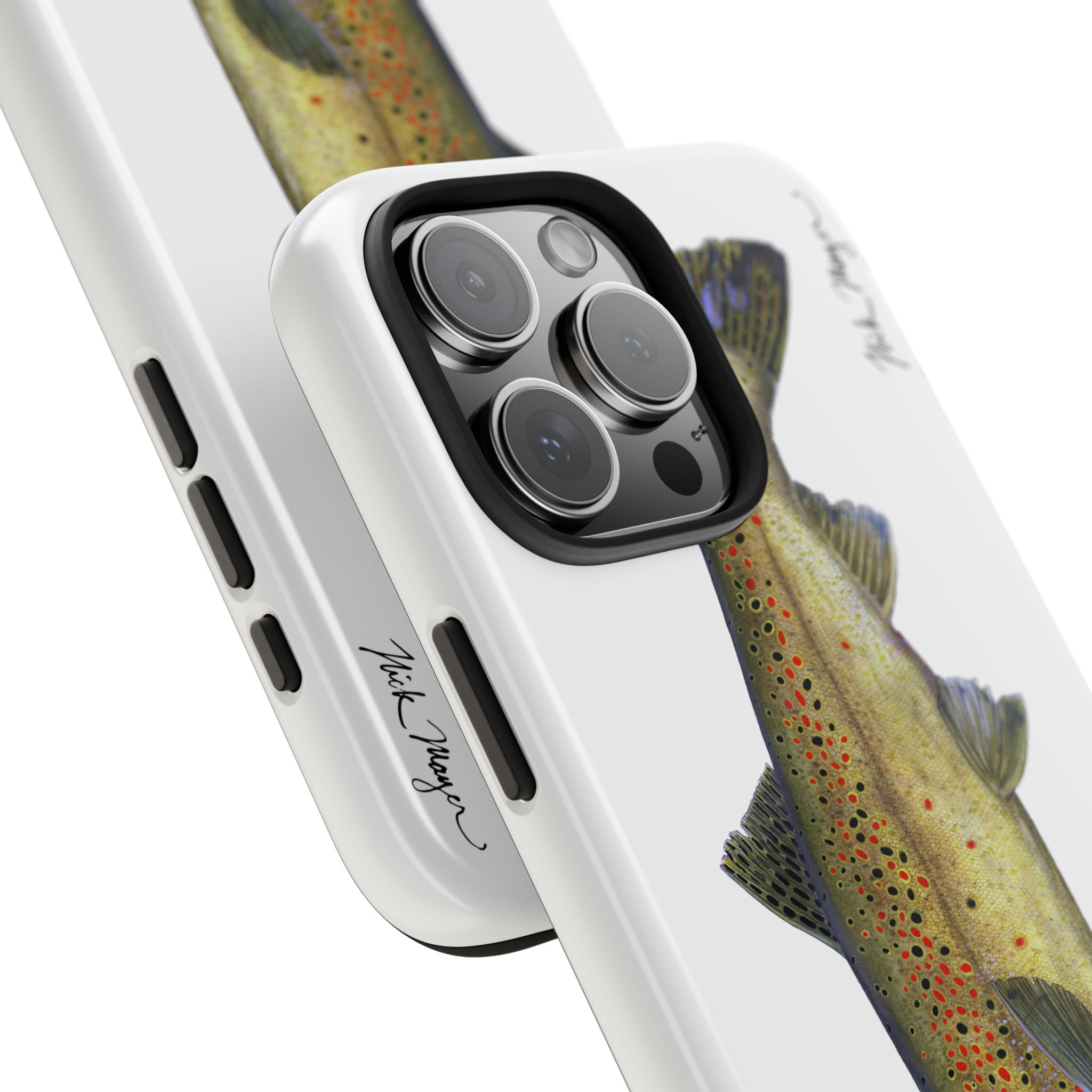 Brown Trout White Phone Case (iPhone)