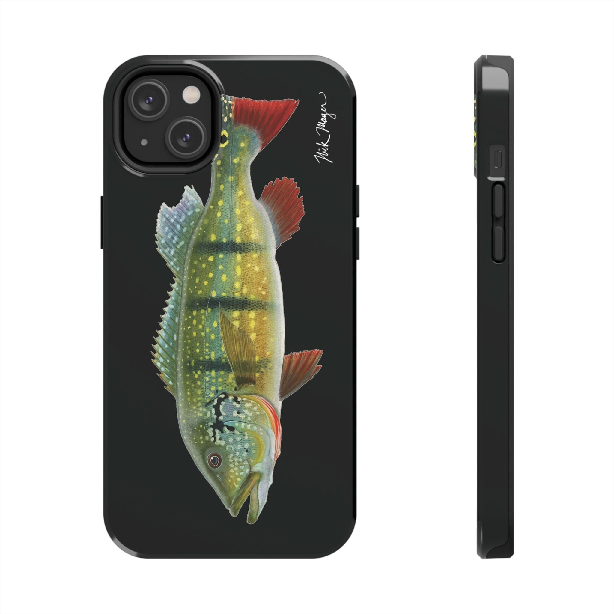 Peacock Bass Black iPhone Case