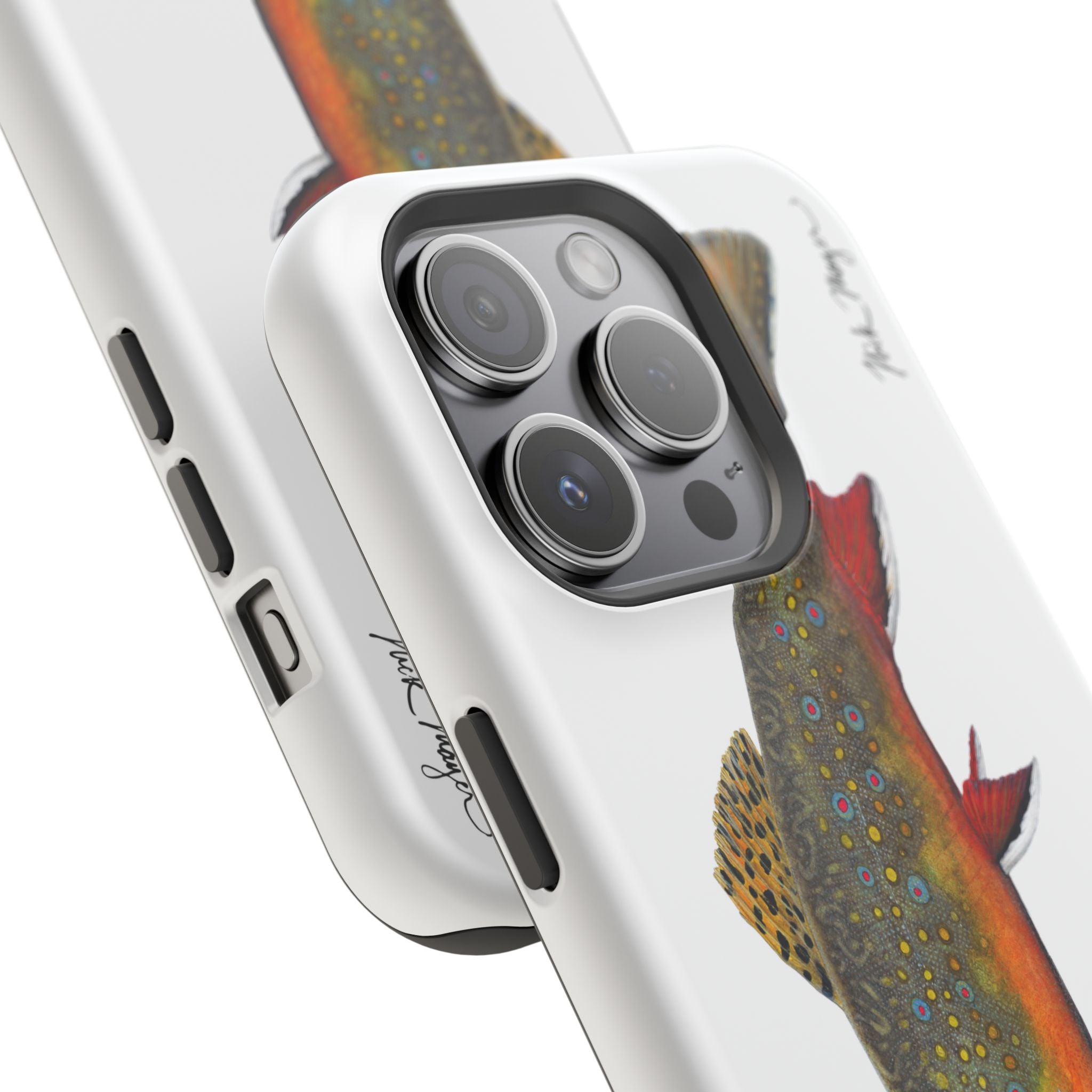 Brook Trout MagSafe White iPhone Case