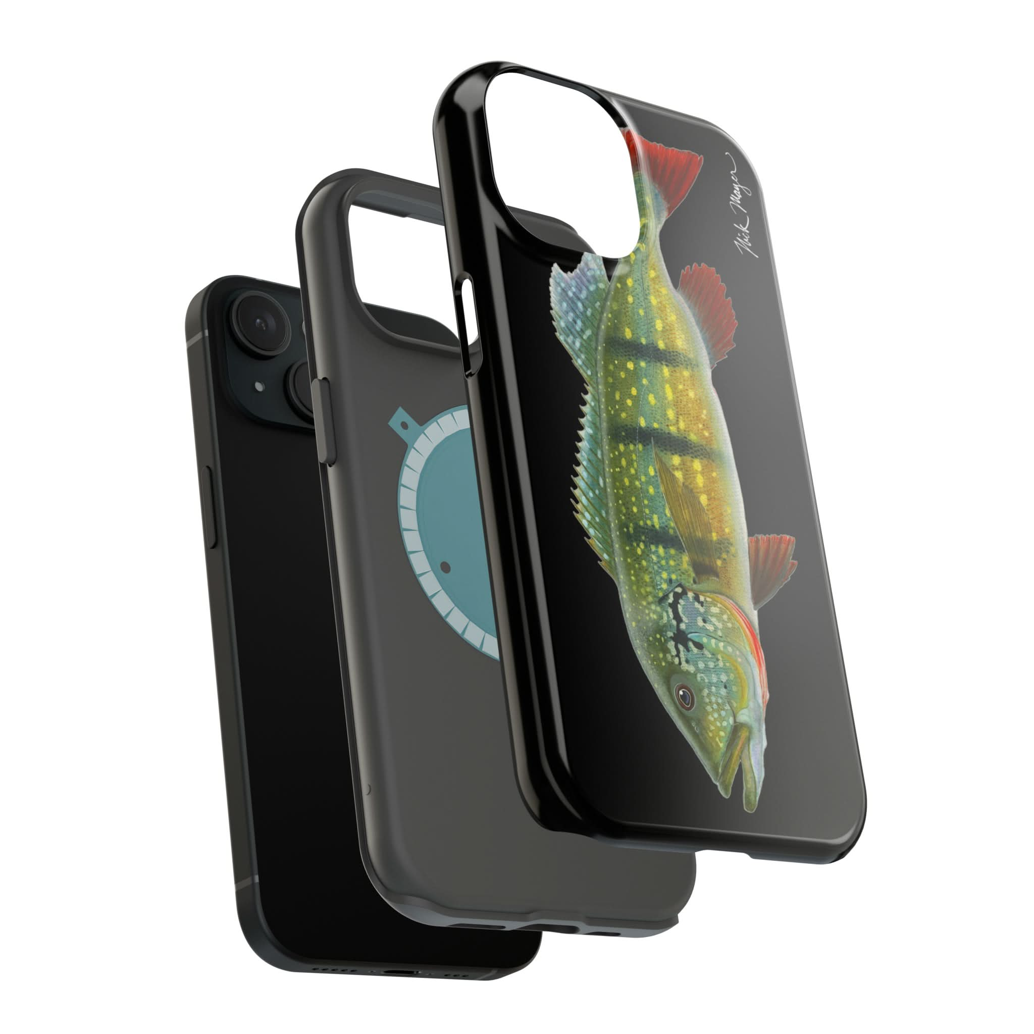 Peacock Bass MagSafe Black iPhone Case