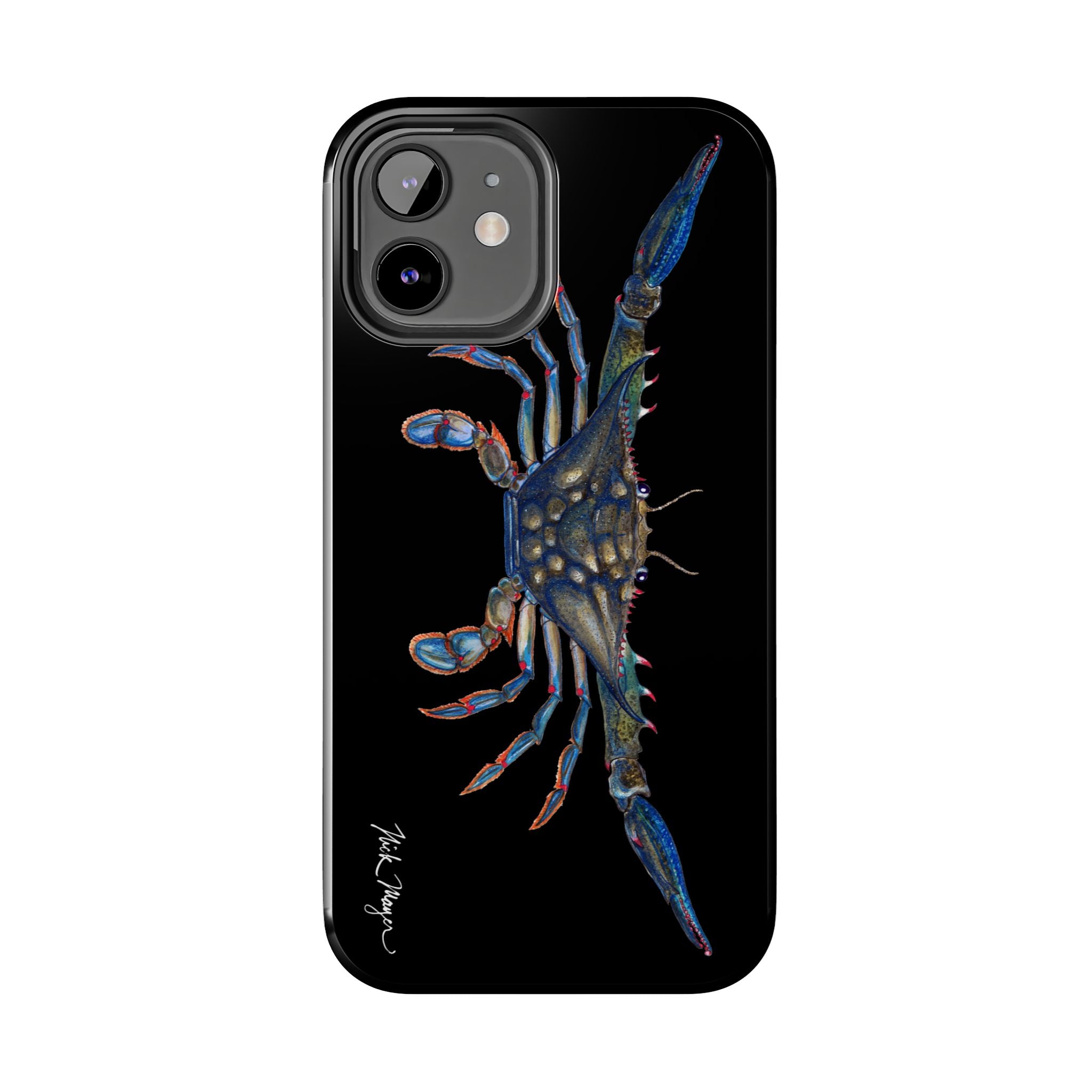 Blue Crab Black Phone Case (iPhone)