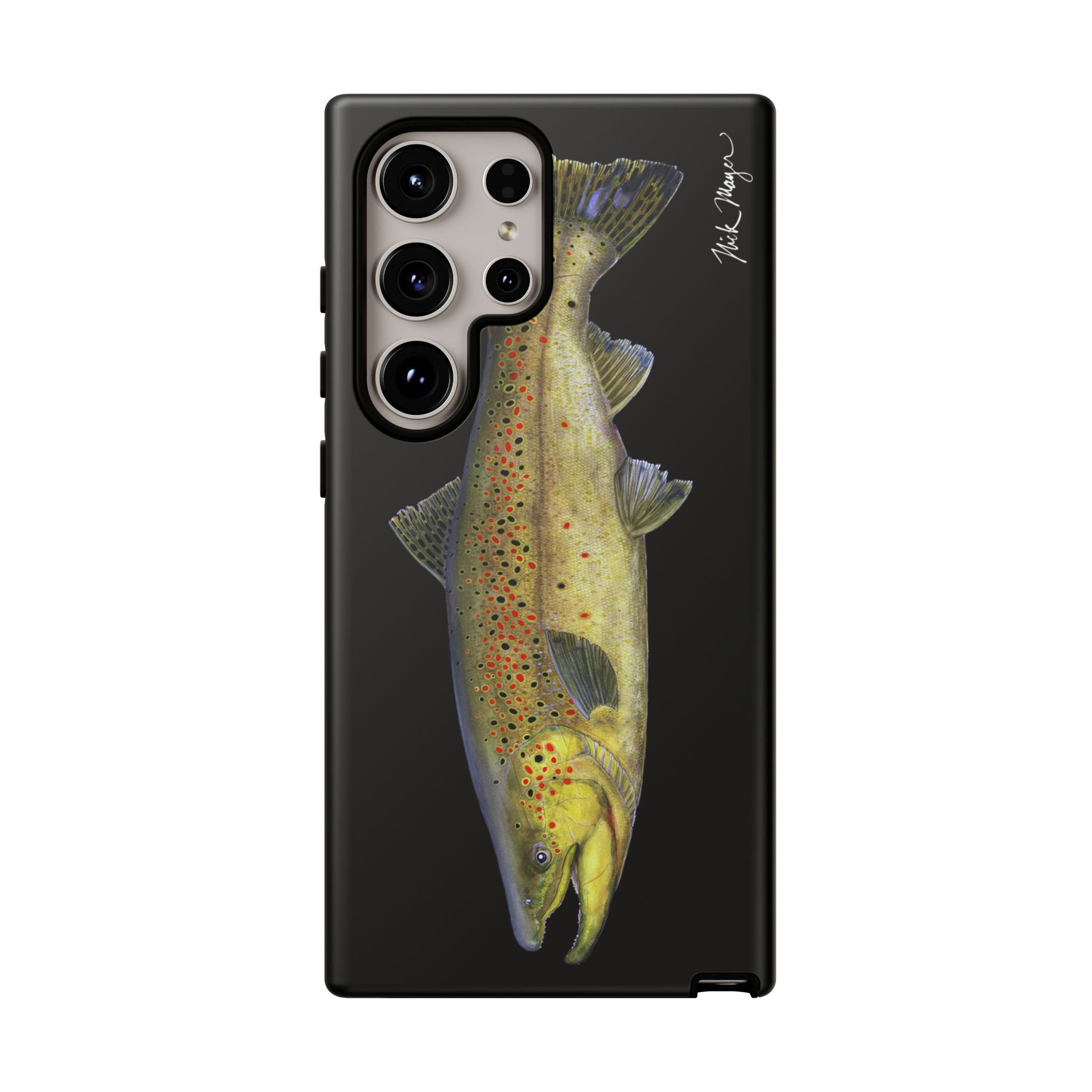 Brown Trout Black Phone Case (Samsung)