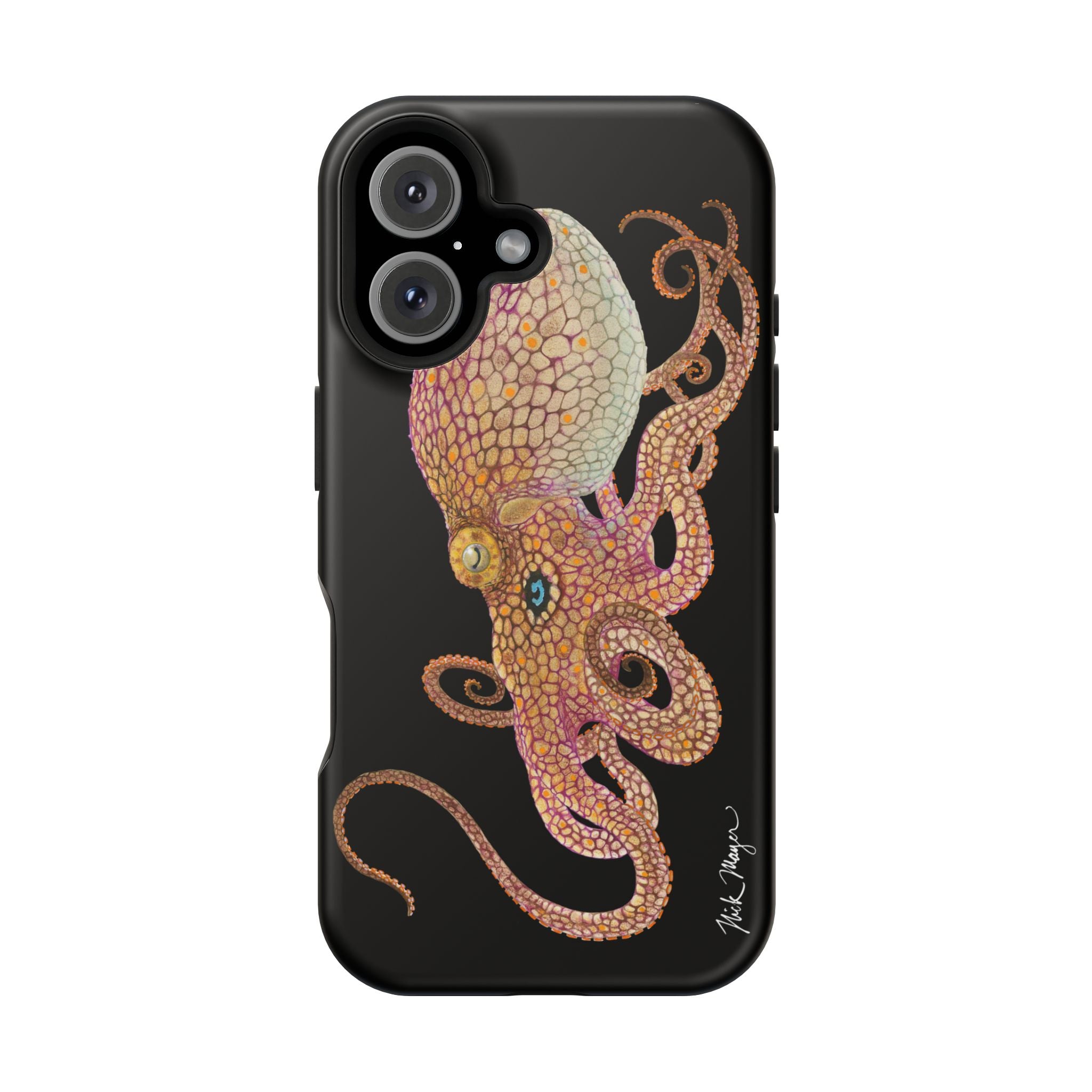 Two Spot Octopus MagSafe Black iPhone Case