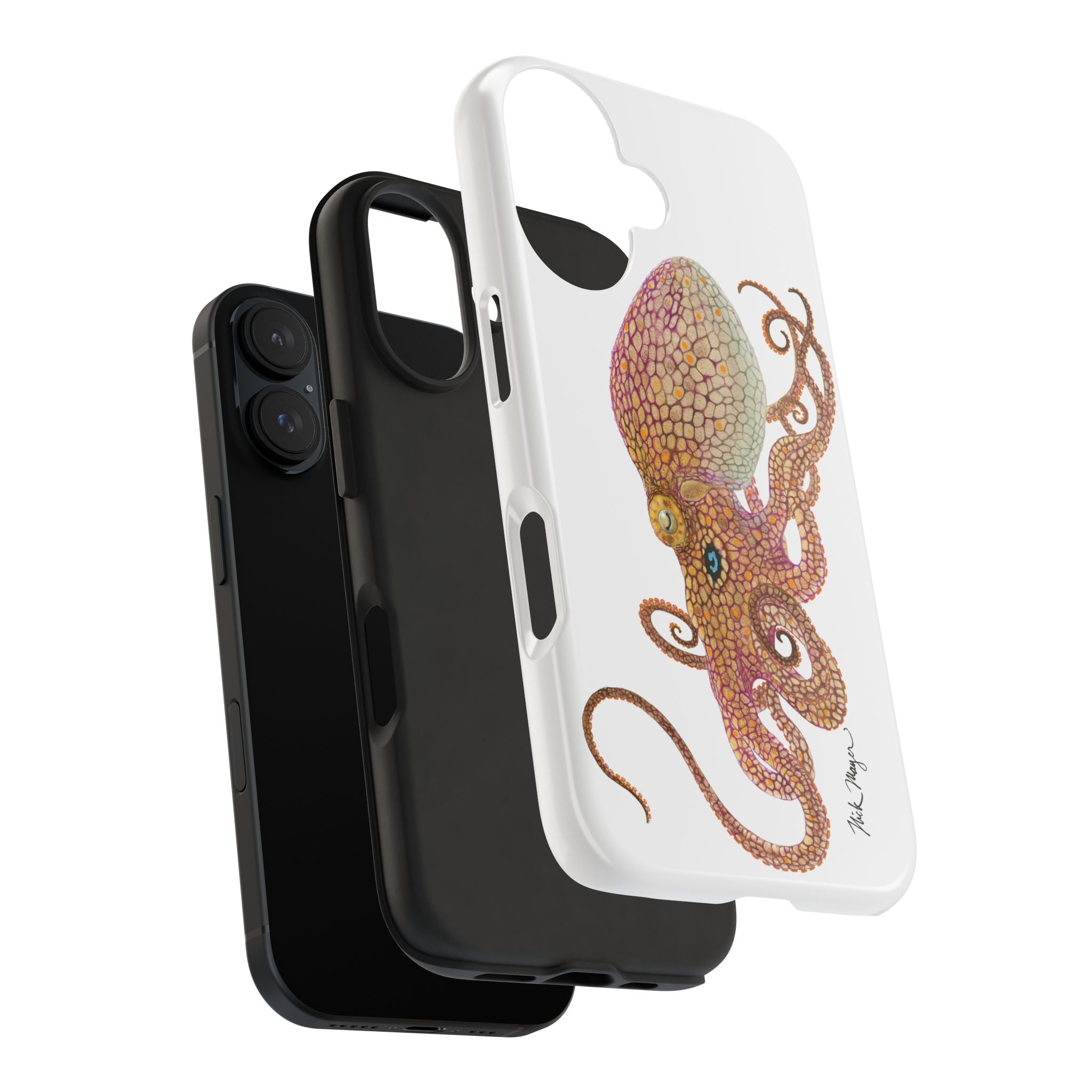 Two Spot Octopus White Phone Case (iPhone)