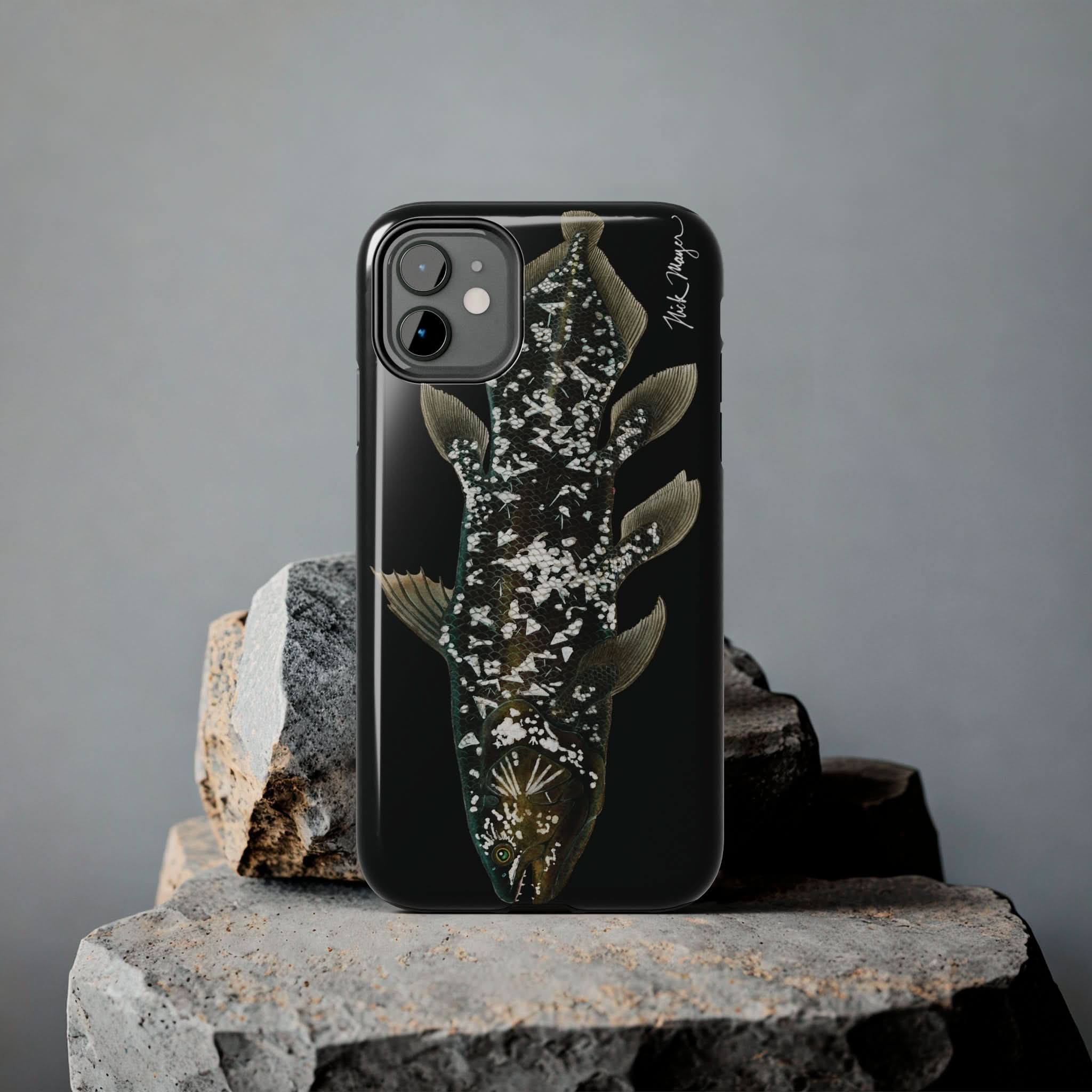 Coelacanth Black iPhone Case