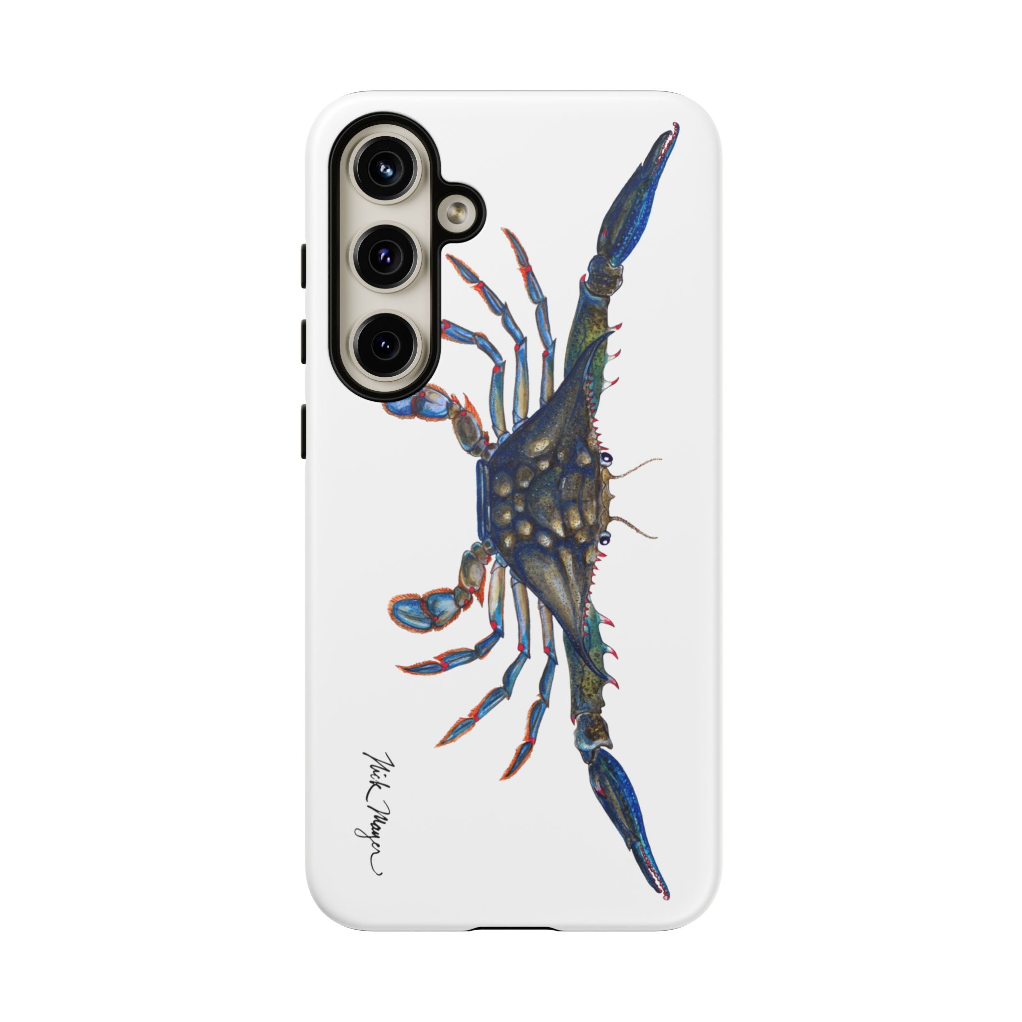 Blue Crab White Phone Case (Samsung)