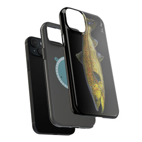 Brown Trout MagSafe Black iPhone Case