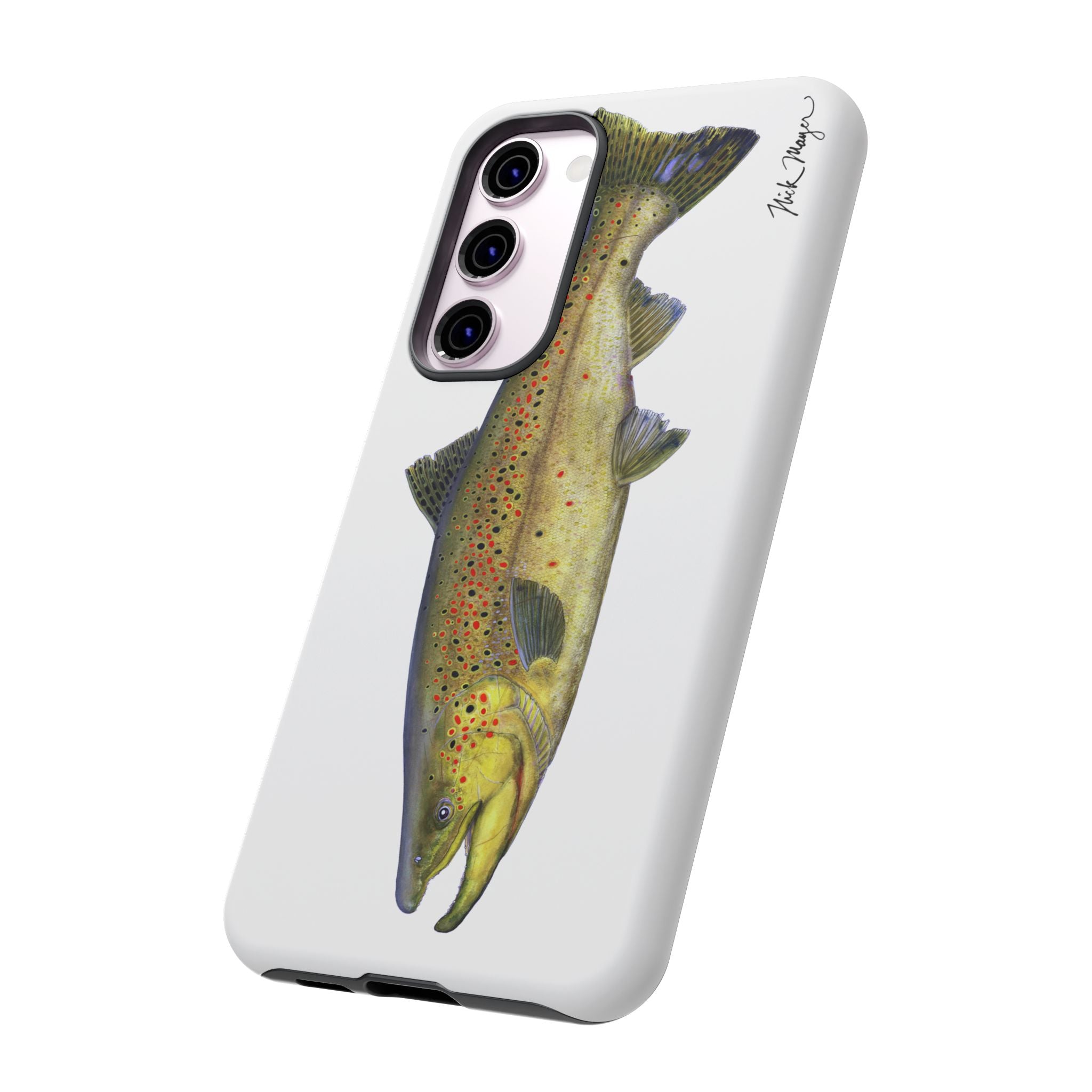 Brown Trout White Phone Case (Samsung)