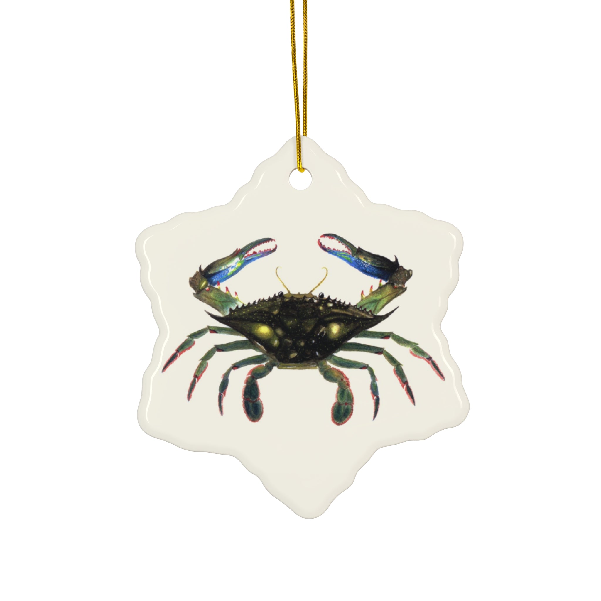 Blue Crab Ceramic Ornament