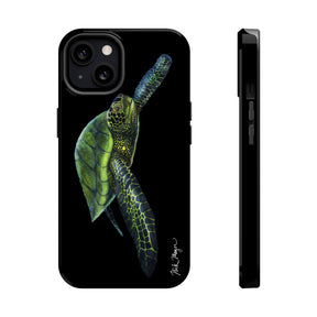 Green Sea Turtle MagSafe Black iPhone Case