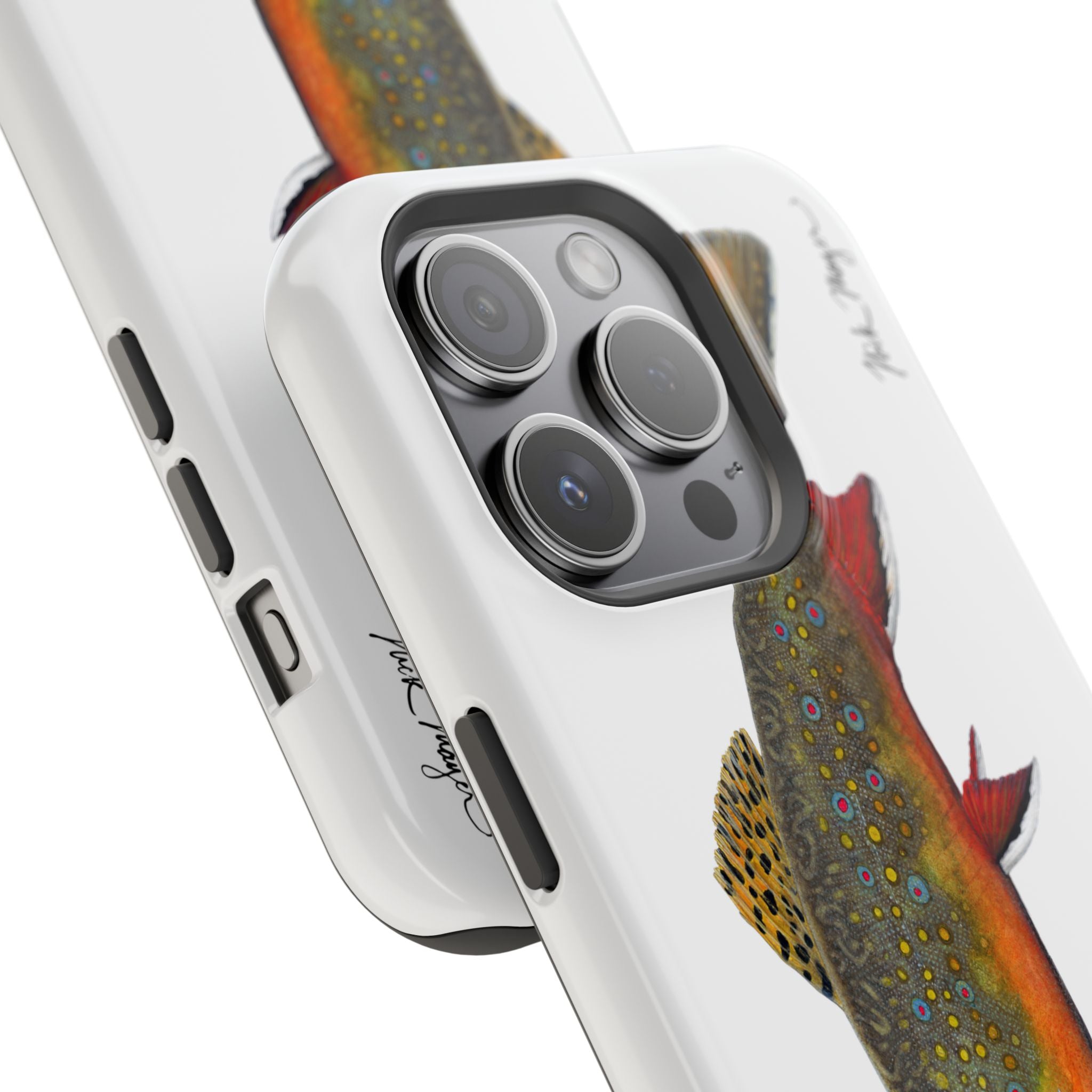 Brook Trout MagSafe White iPhone Case