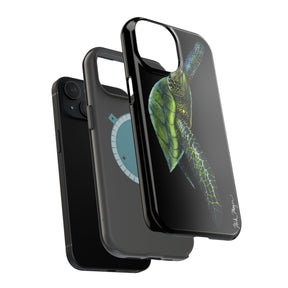 Green Sea Turtle MagSafe Black iPhone Case