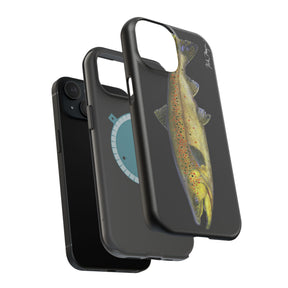 Brown Trout MagSafe Black iPhone Case