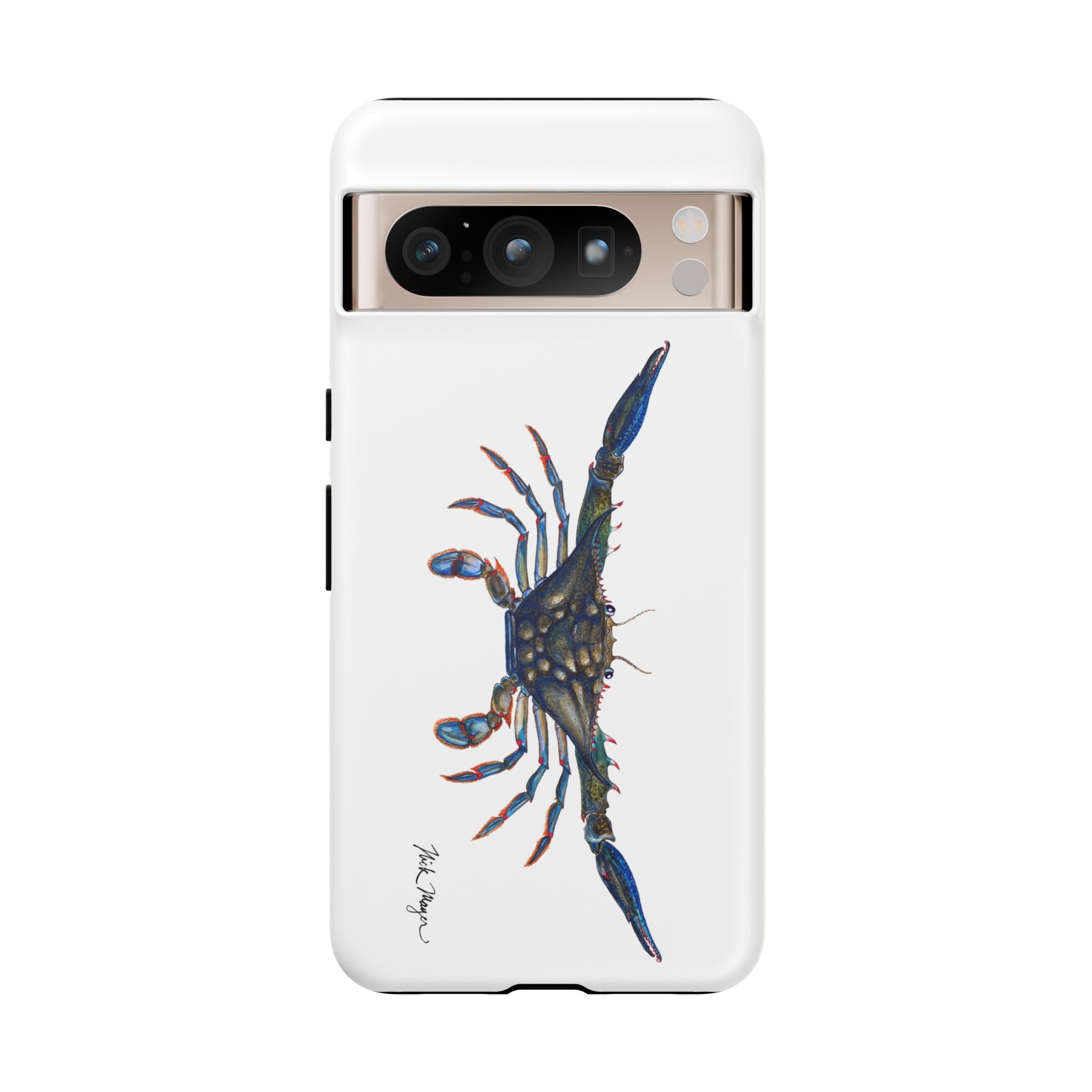 Blue Crab White Phone Case (Samsung)