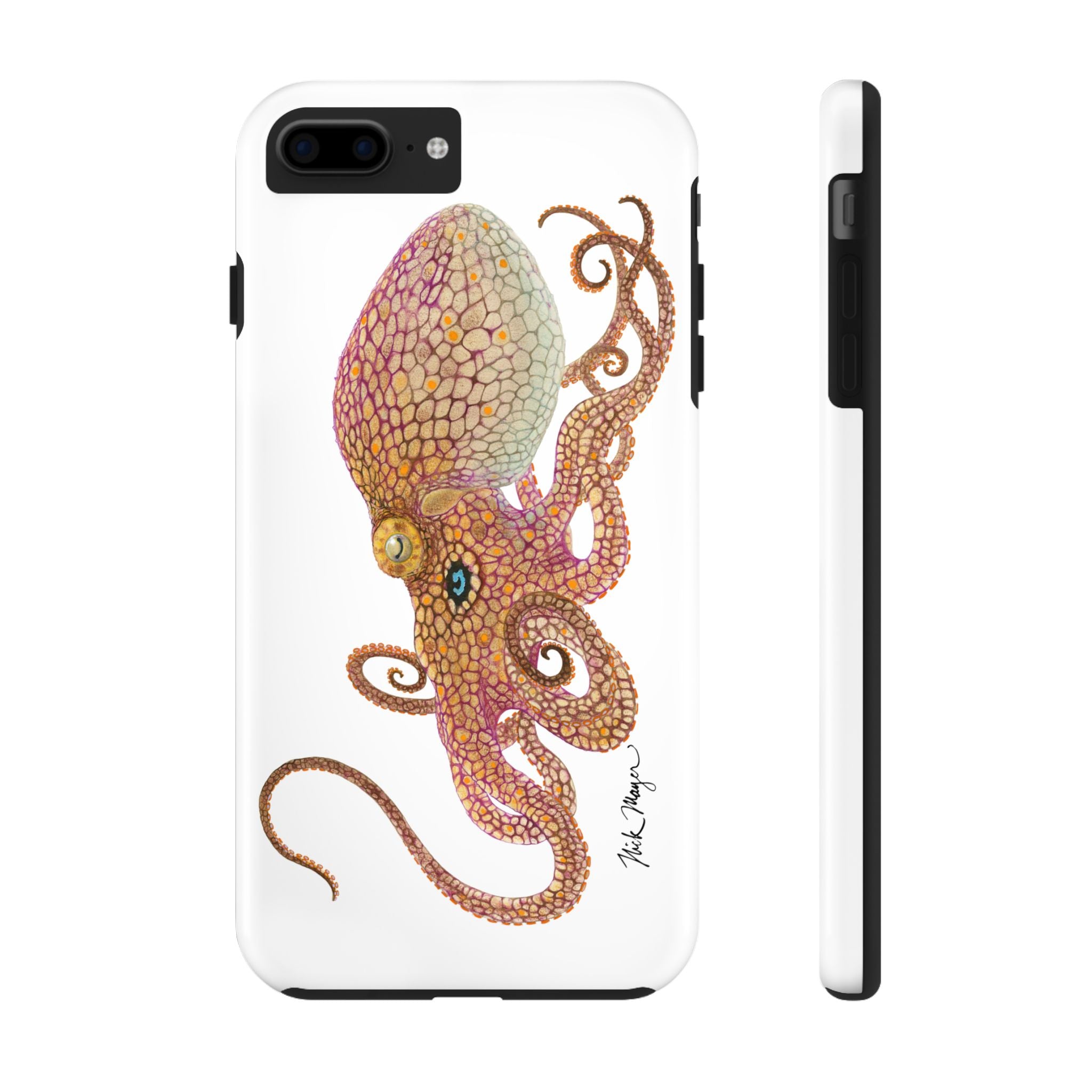 Two Spot Octopus White Phone Case (iPhone)