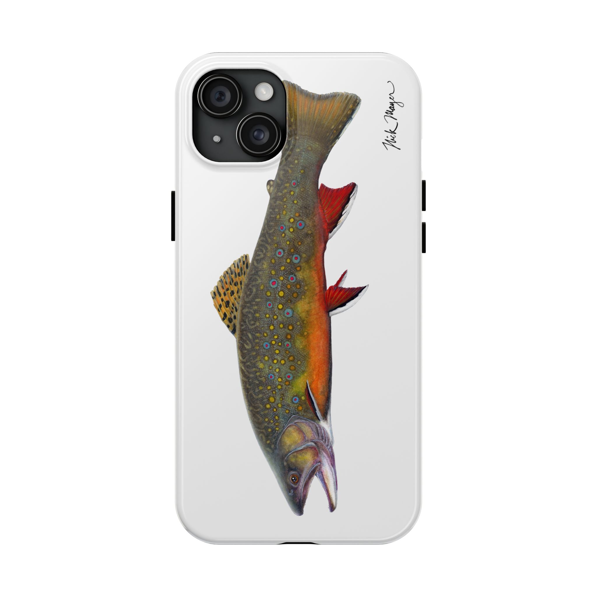 Brook Trout White Phone Case (iPhone)