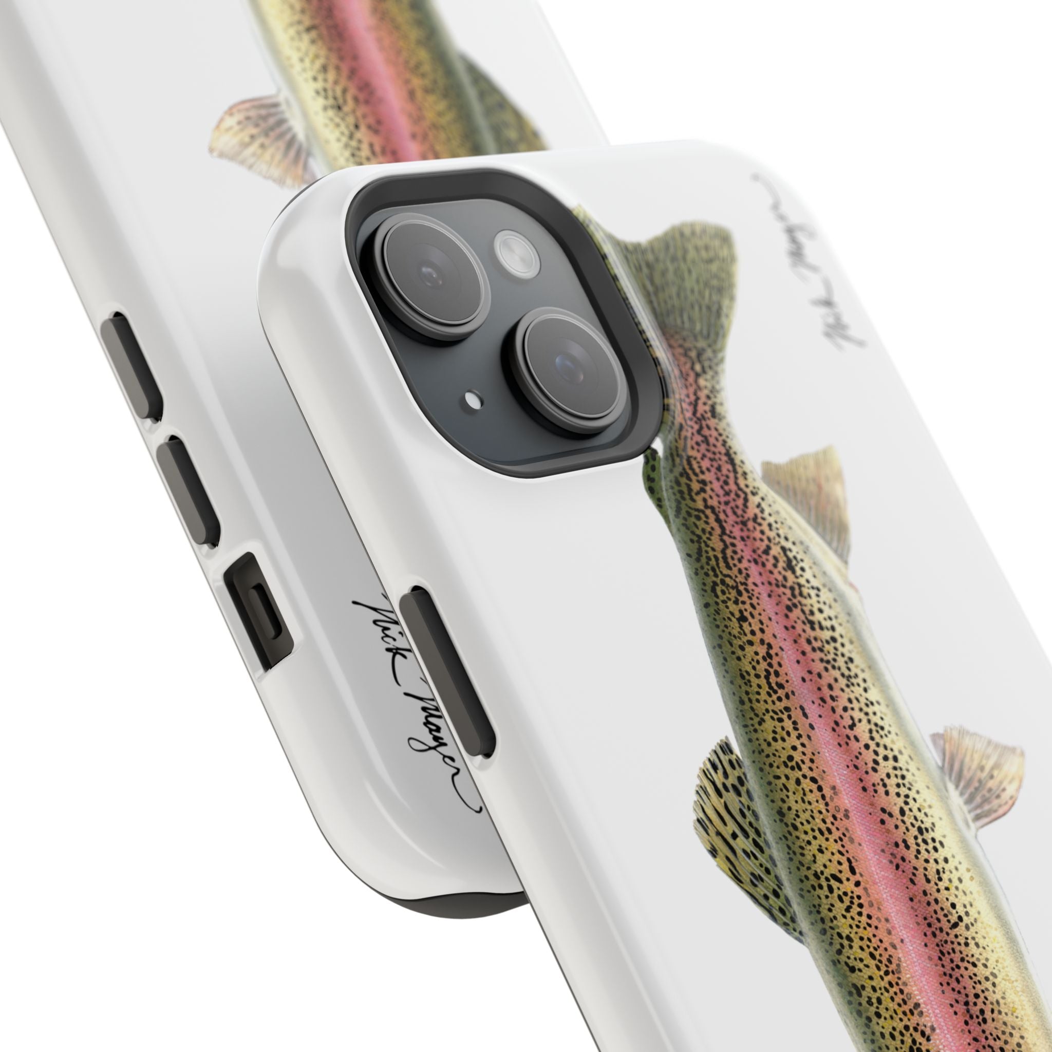 Rainbow Trout MagSafe White iPhone Case