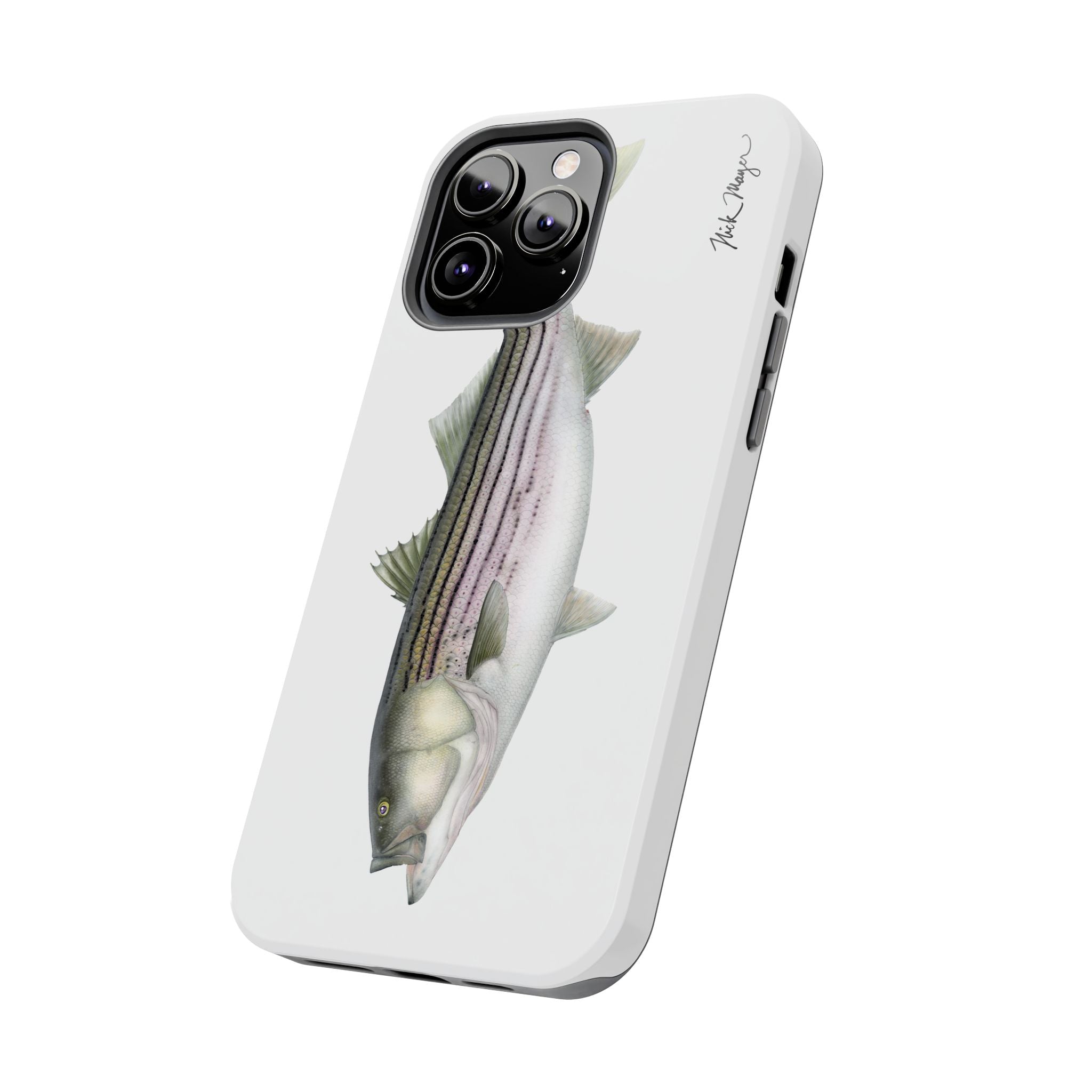 30 lb Striper White Phone Case (iPhone)