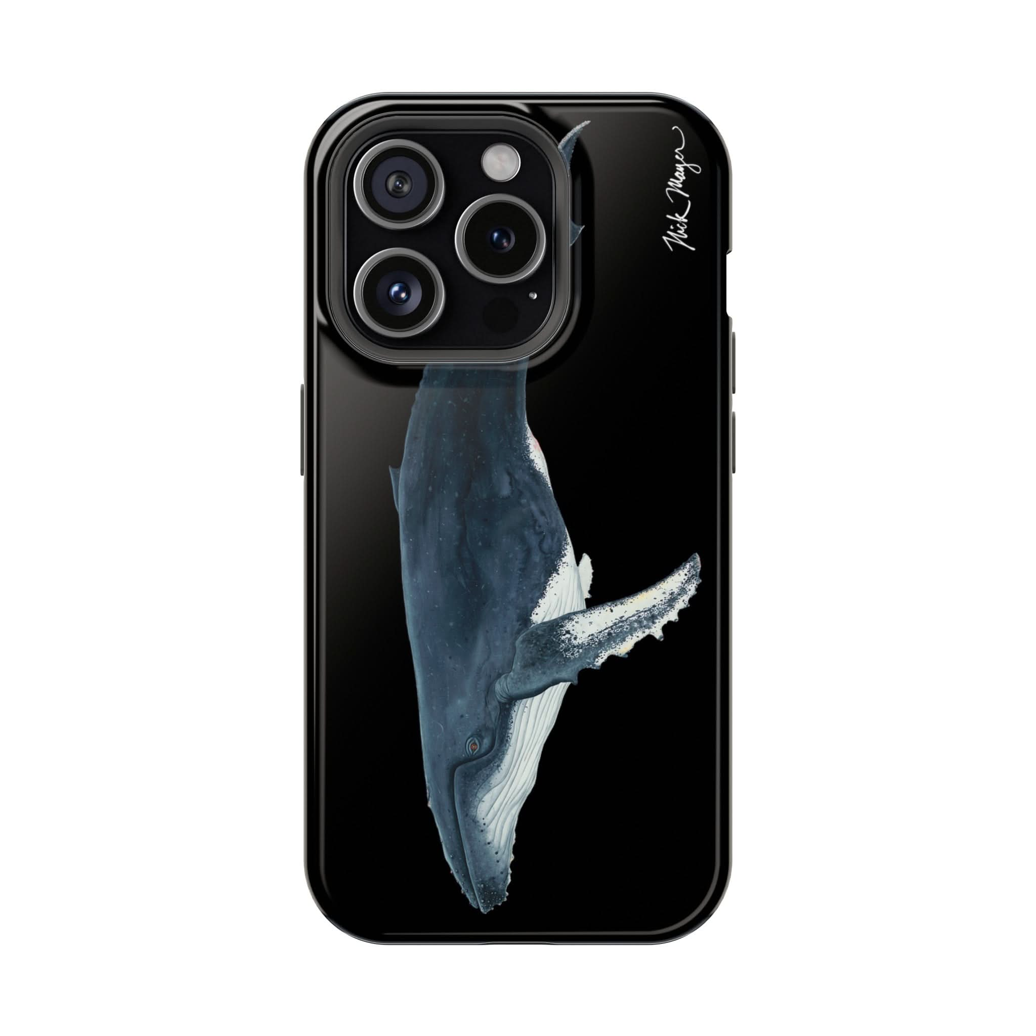 Humpback Whale MagSafe Black iPhone Case