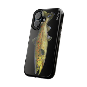 Brown Trout MagSafe Black iPhone Case