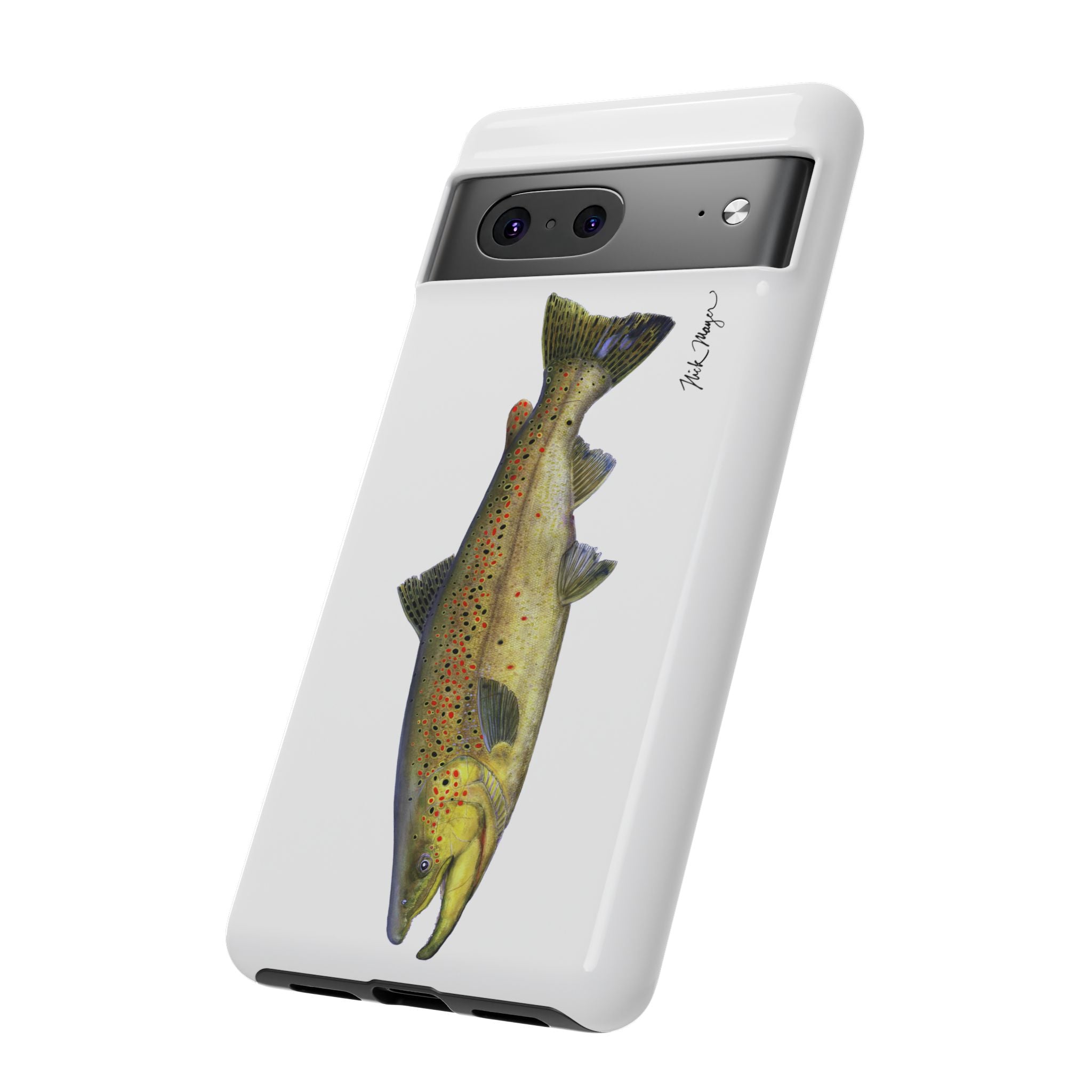 Brown Trout White Phone Case (Samsung)