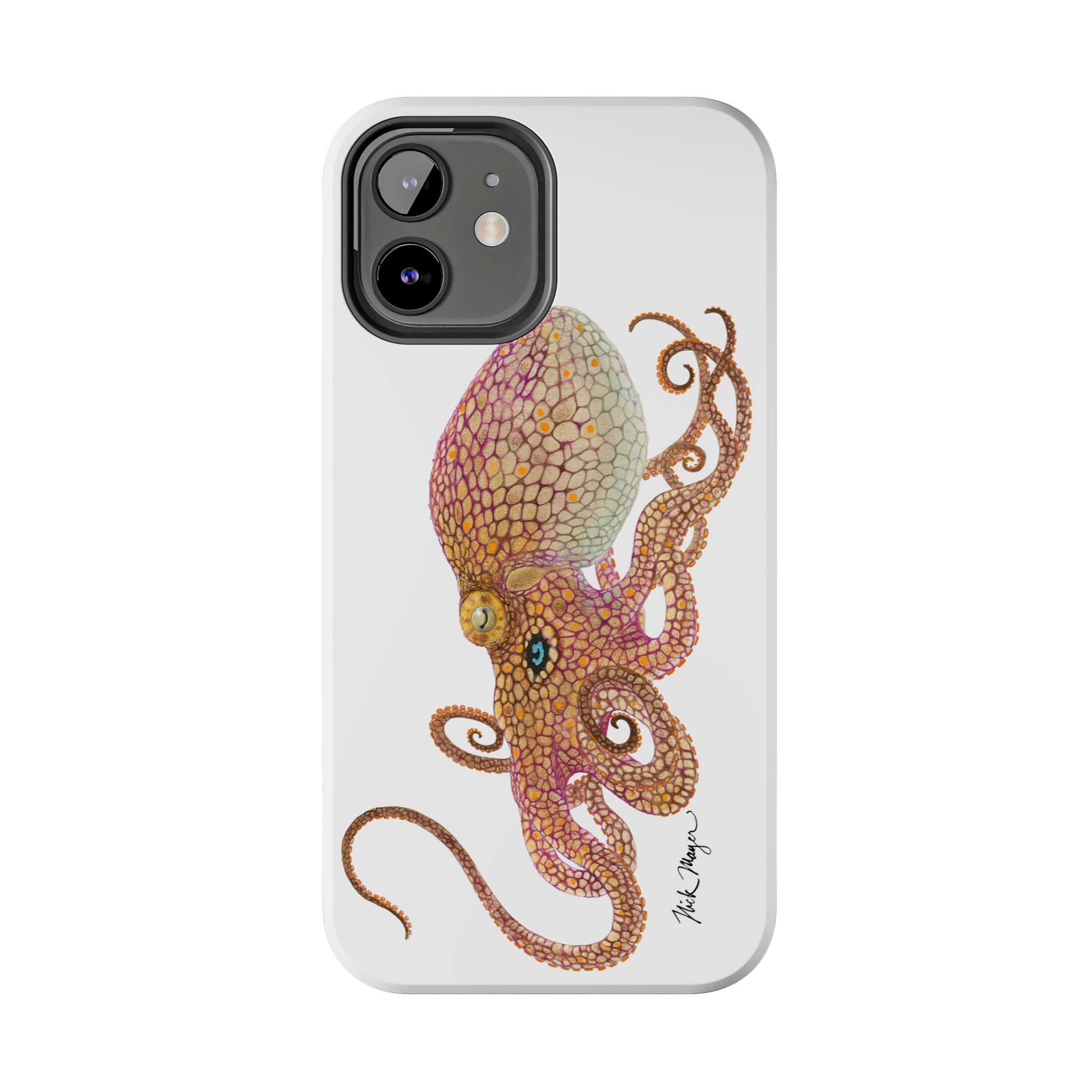 Two Spot Octopus White Phone Case (iPhone)