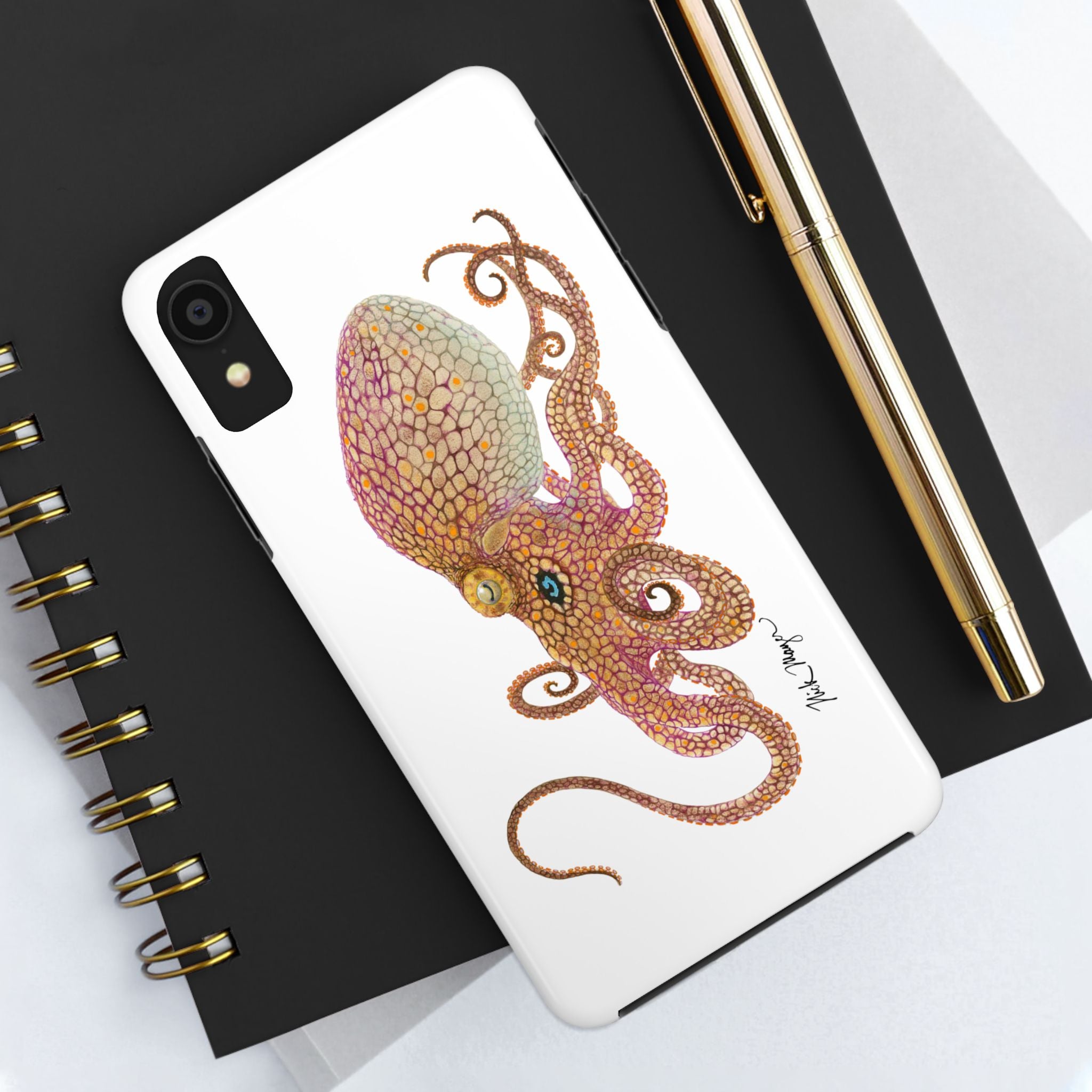 Two Spot Octopus White Phone Case (iPhone)