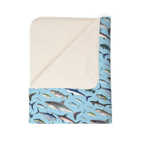 NE Fish Super Soft Fleece Sherpa Blanket