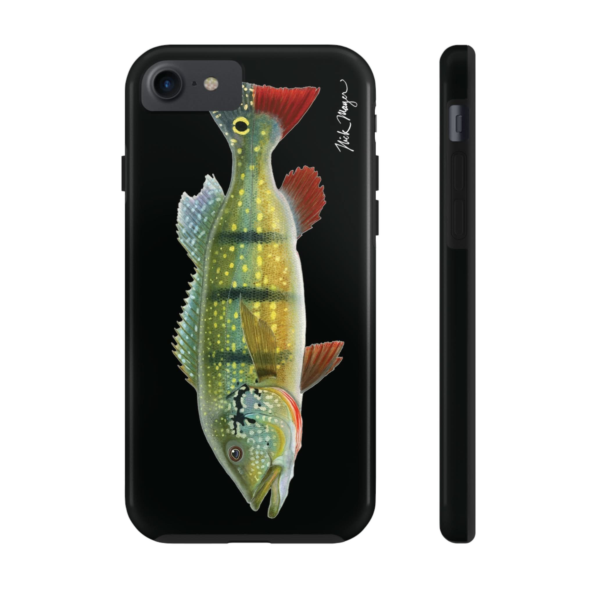 Peacock Bass Black iPhone Case