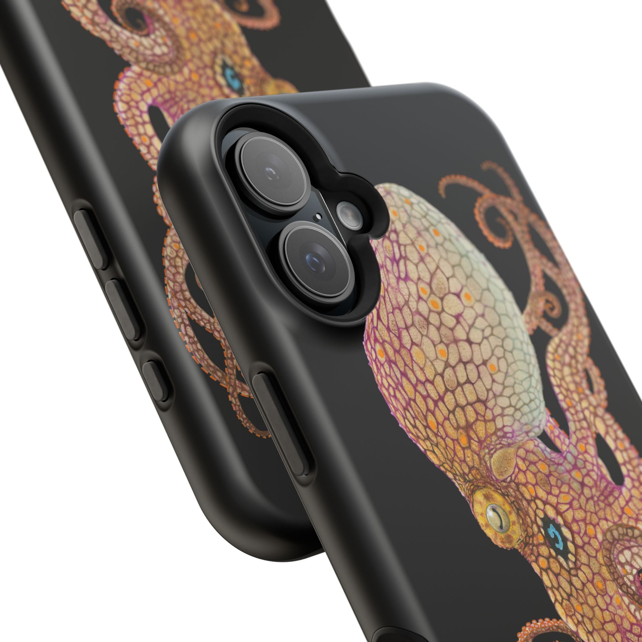 Two Spot Octopus MagSafe Black iPhone Case