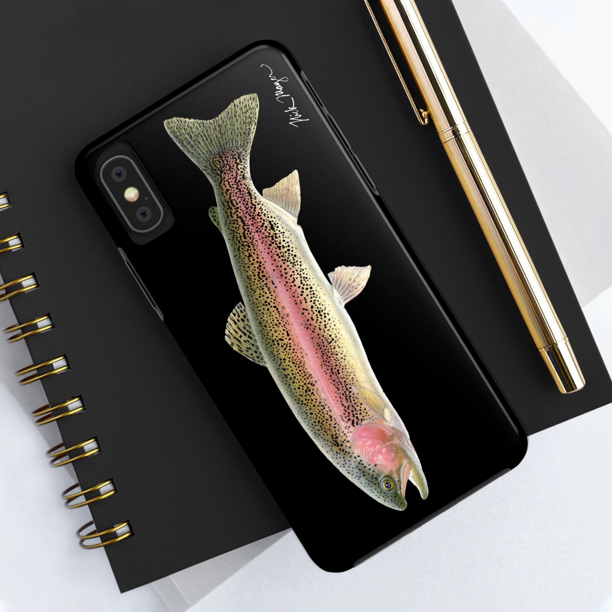 Rainbow Trout Black Phone Case (iPhone)