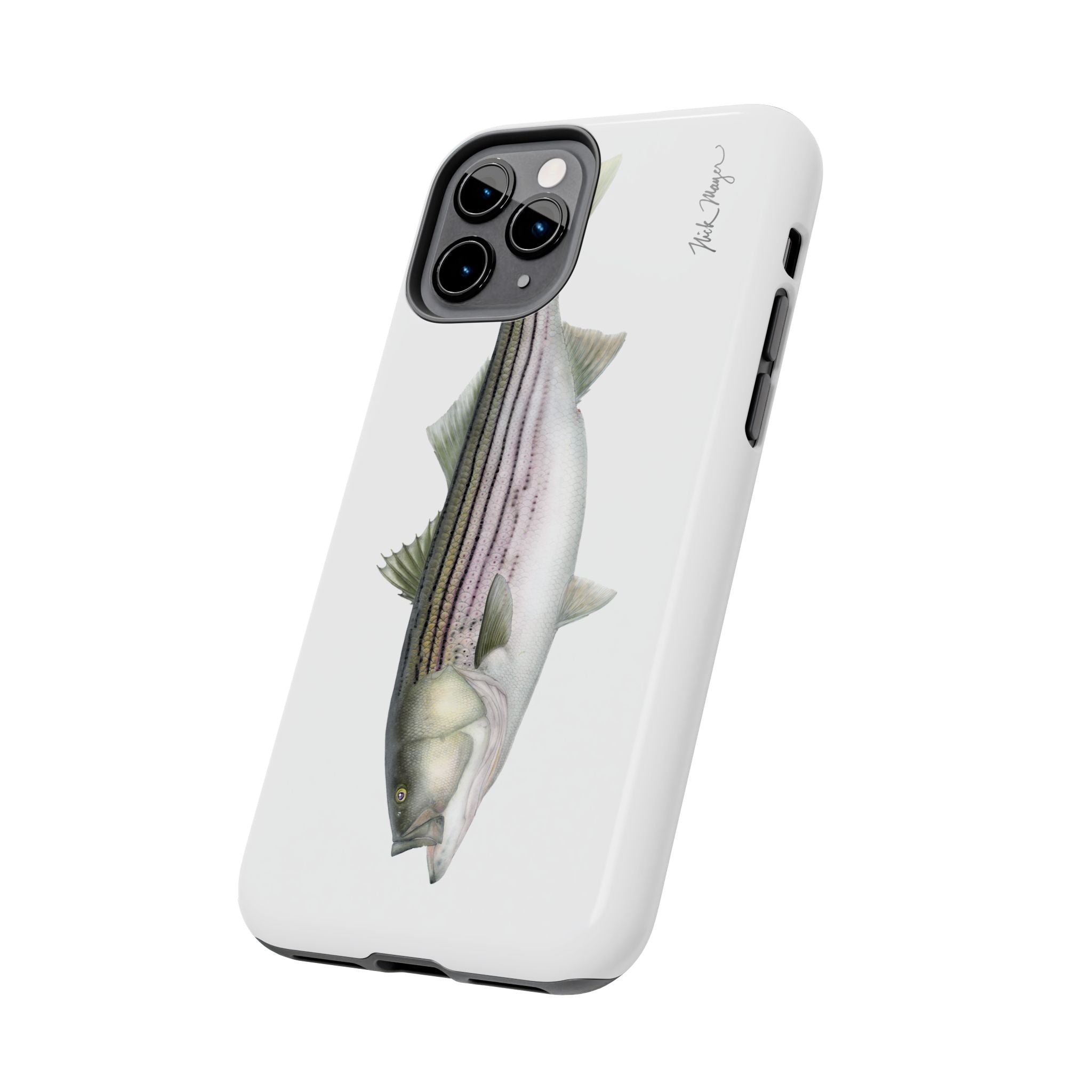 30 lb Striper White Phone Case (iPhone)