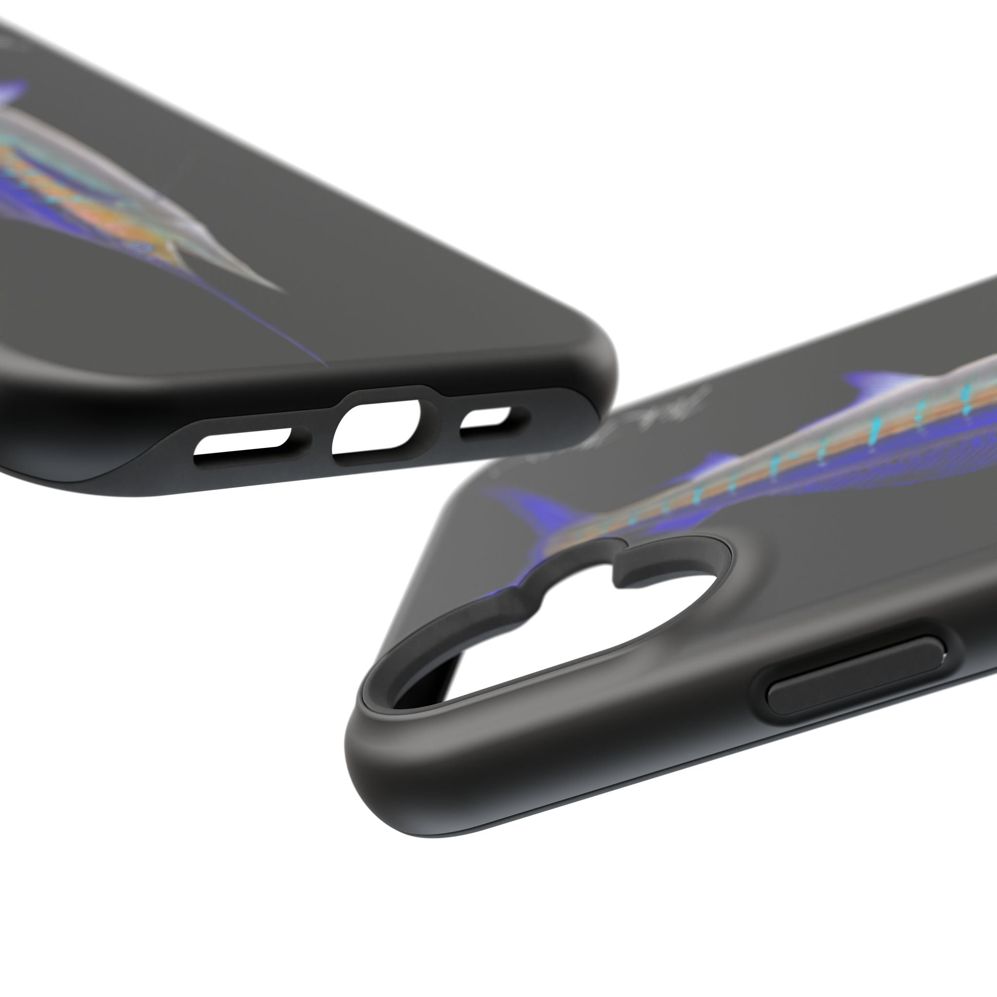 Striped Marlin MagSafe Black iPhone Case