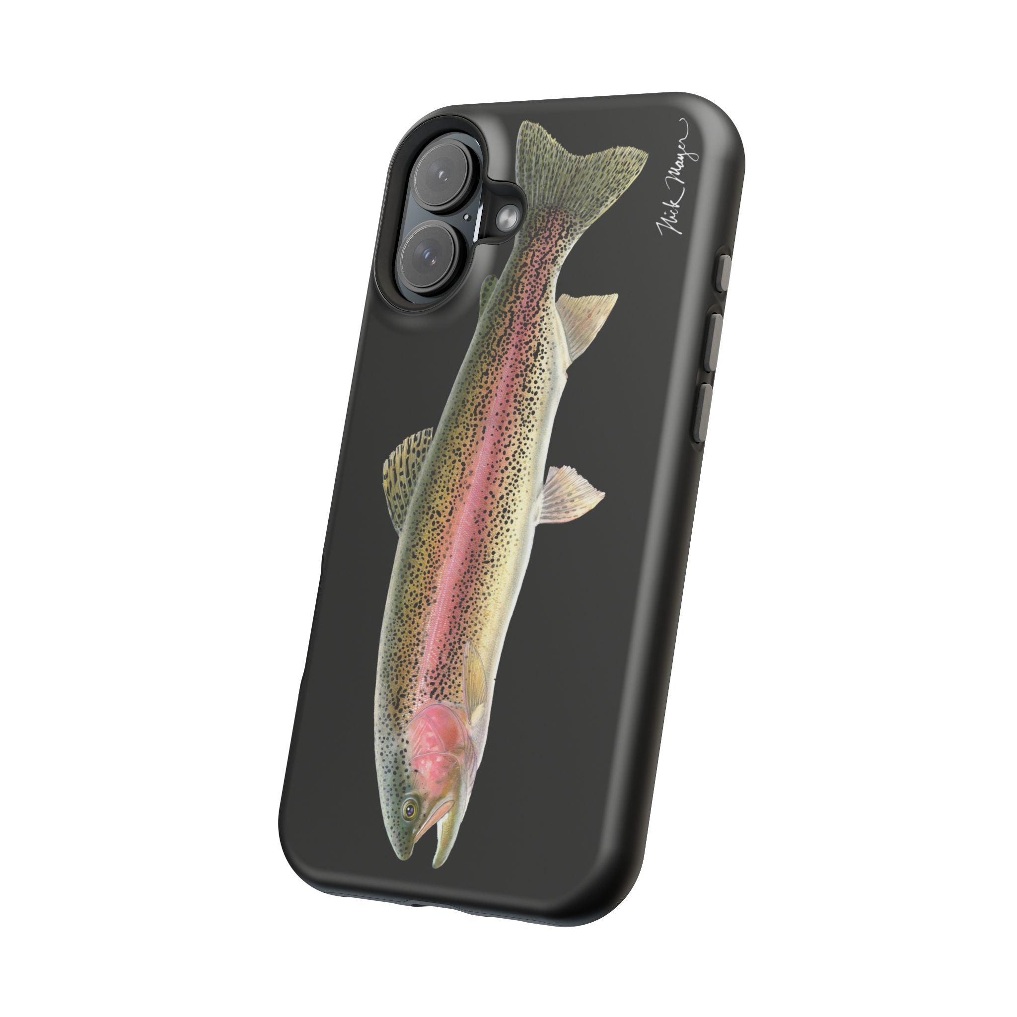 Rainbow Trout MagSafe Black iPhone Case